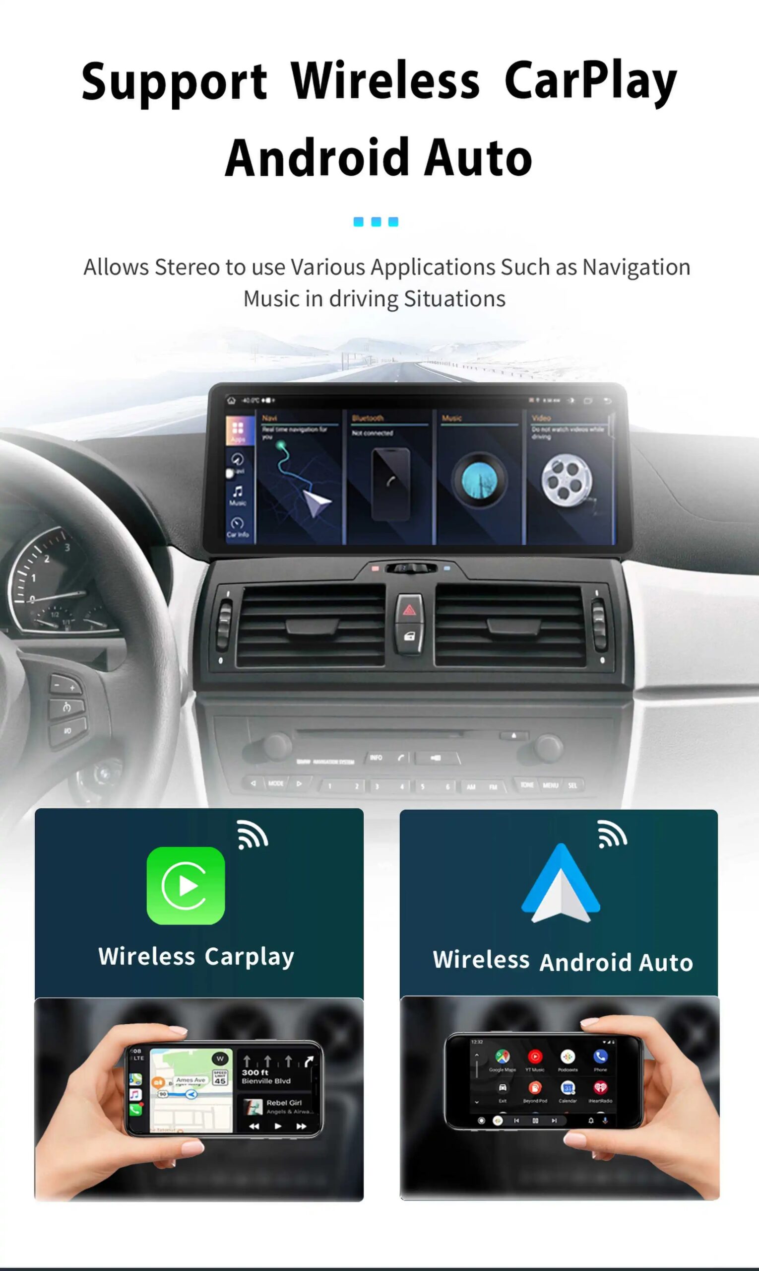 12,3 Zoll Qualcomm Snapdragon 2004 Android 14 Multimedia-Video-Stereo-Player für BMW X3 E83 2013-2017, 4g WLAN-Autoradio