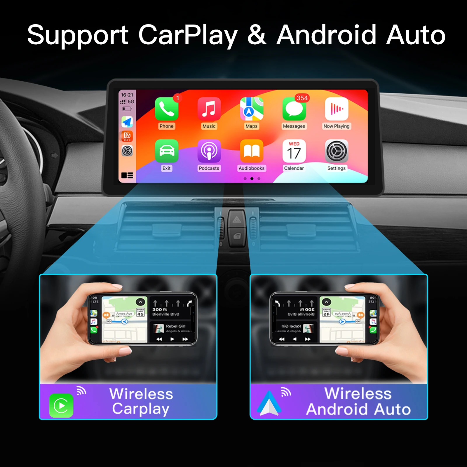 12.3 "Android 14 Autoradio Wireless Carplay für BMW 3/4 Serie F20 F21 F22 F30 F31 F32 F33 F34 F36 GPS Auto Multimedia-Player – Bild 2