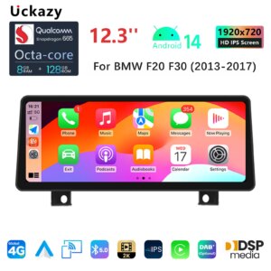 12.3 "Android 14 Autoradio Wireless Carplay für BMW 3/4 Serie F20 F21 F22 F30 F31 F32 F33 F34 F36 GPS Auto Multimedia-Player