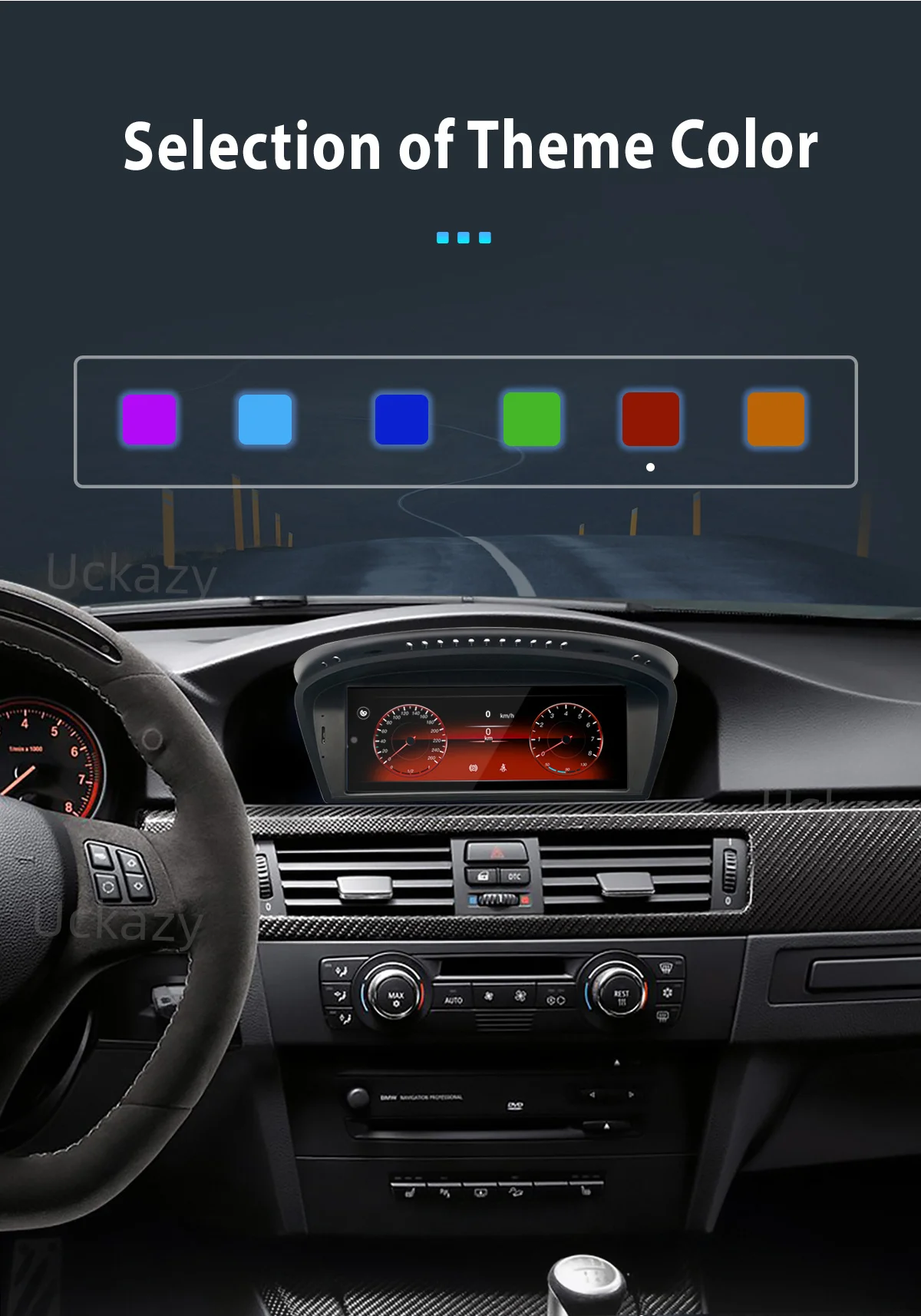 Uckazy Drahtlose CarPlay Android Auto Multimedia Radio Für BMW 5/3 Serie E60 E61 E62 E63 E90 E91 E92 E93 m3 CCC CIC Monitor