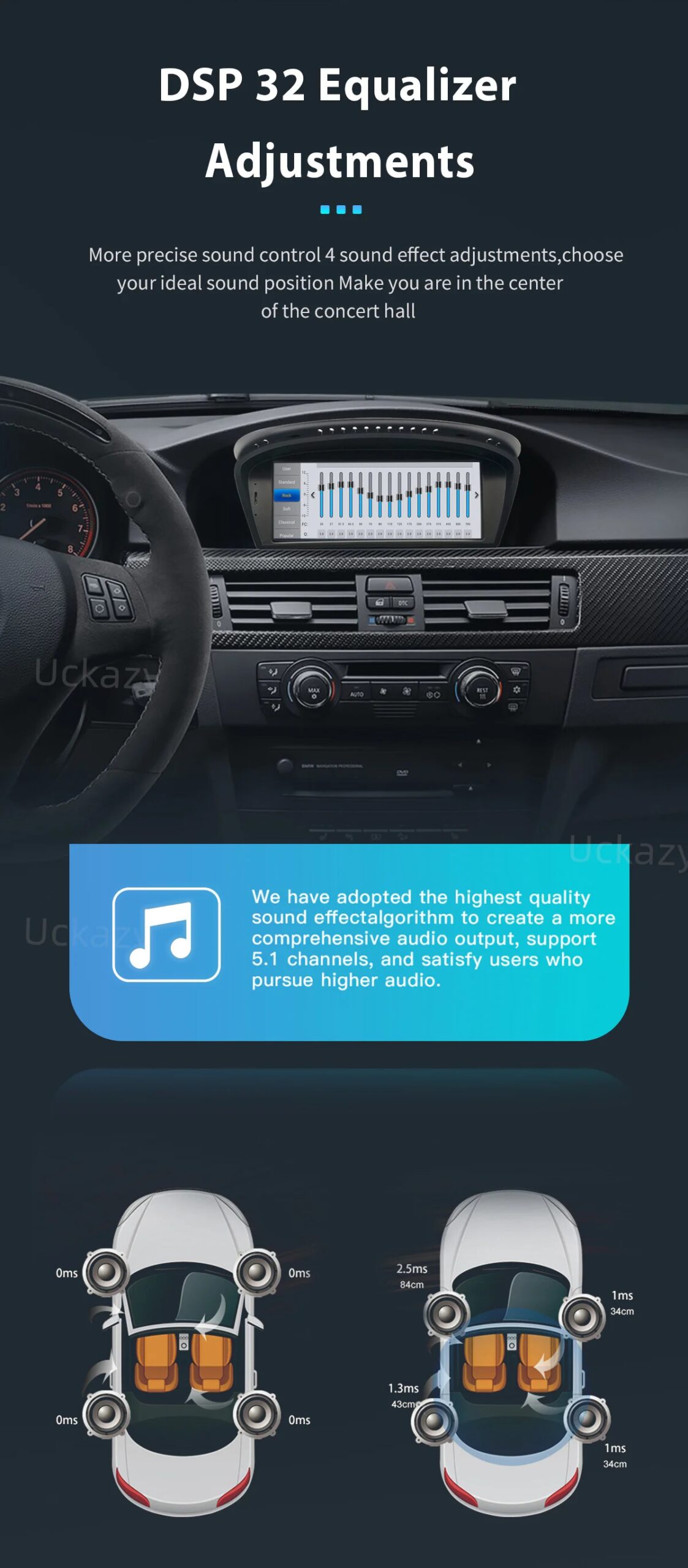 Uckazy Drahtlose CarPlay Android Auto Multimedia Radio Für BMW 5/3 Serie E60 E61 E62 E63 E90 E91 E92 E93 m3 CCC CIC Monitor