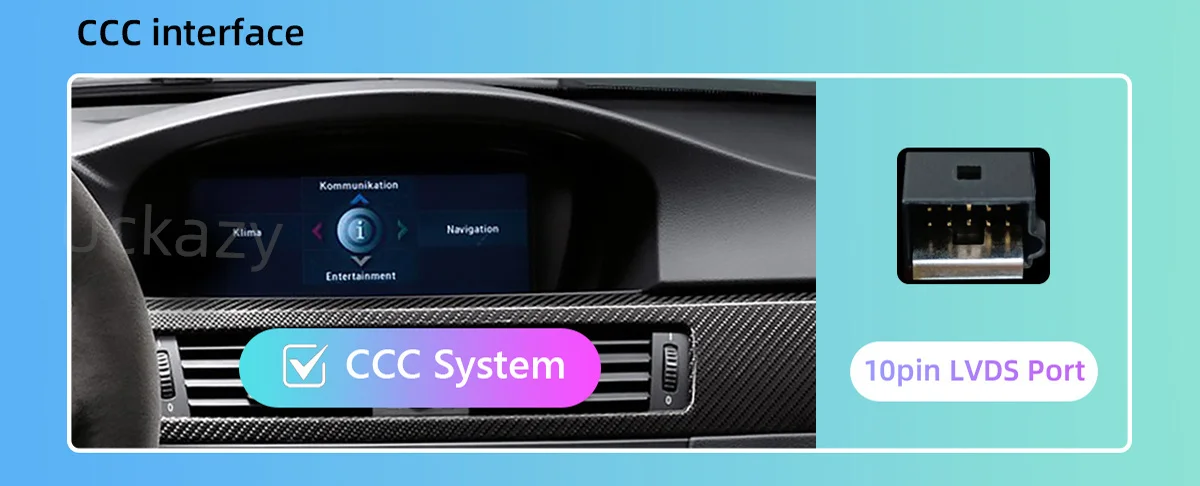Uckazy Drahtlose CarPlay Android Auto Multimedia Radio Für BMW 5/3 Serie E60 E61 E62 E63 E90 E91 E92 E93 m3 CCC CIC Monitor
