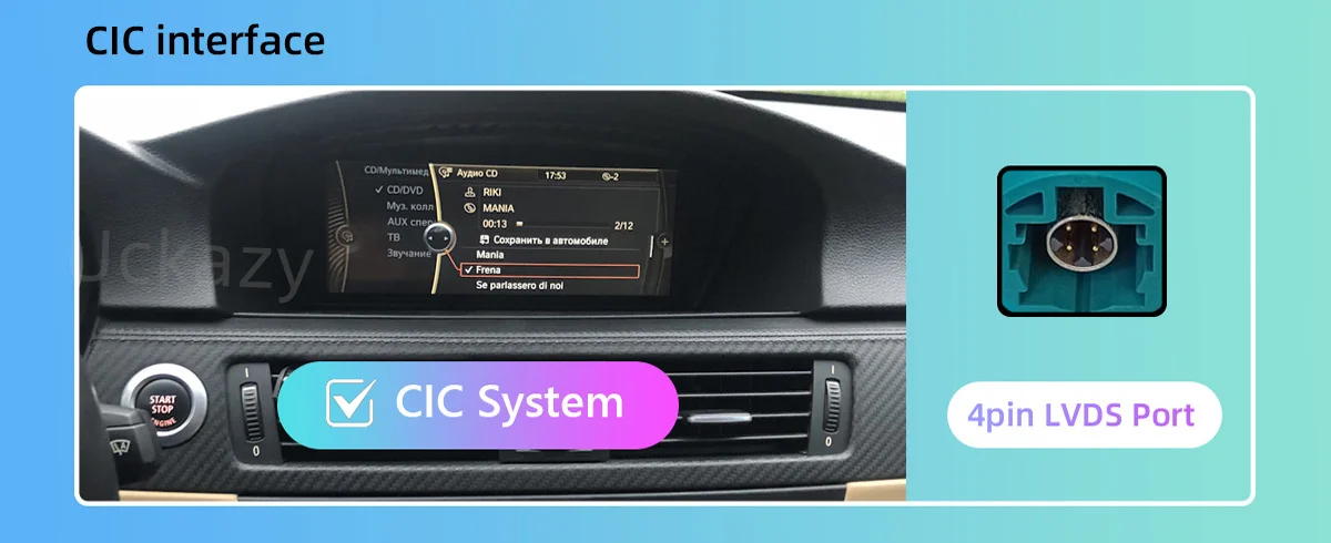 Uckazy Drahtlose CarPlay Android Auto Multimedia Radio Für BMW 5/3 Serie E60 E61 E62 E63 E90 E91 E92 E93 m3 CCC CIC Monitor