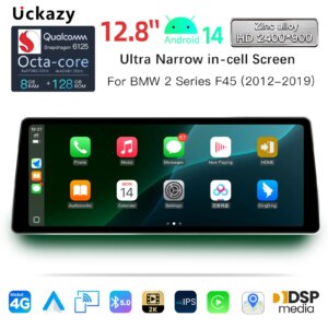 Android 14 Autoradio für BMW 2er F45 F46 2013-2019 NBT EVO System Autoradio Multimedia Android Auto Navigation GPS