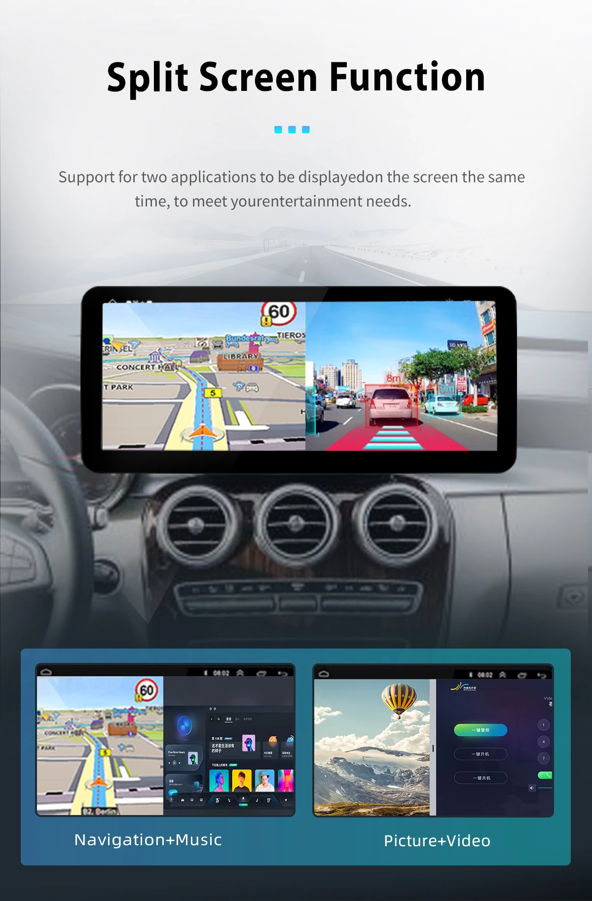 Carplay Android 14 Snapdragon 2015 Autoradio für Mercedes Benz C-Klasse W205 Glc Klasse x253 W446 2013-2017 Multimedia 4g GPS Navi