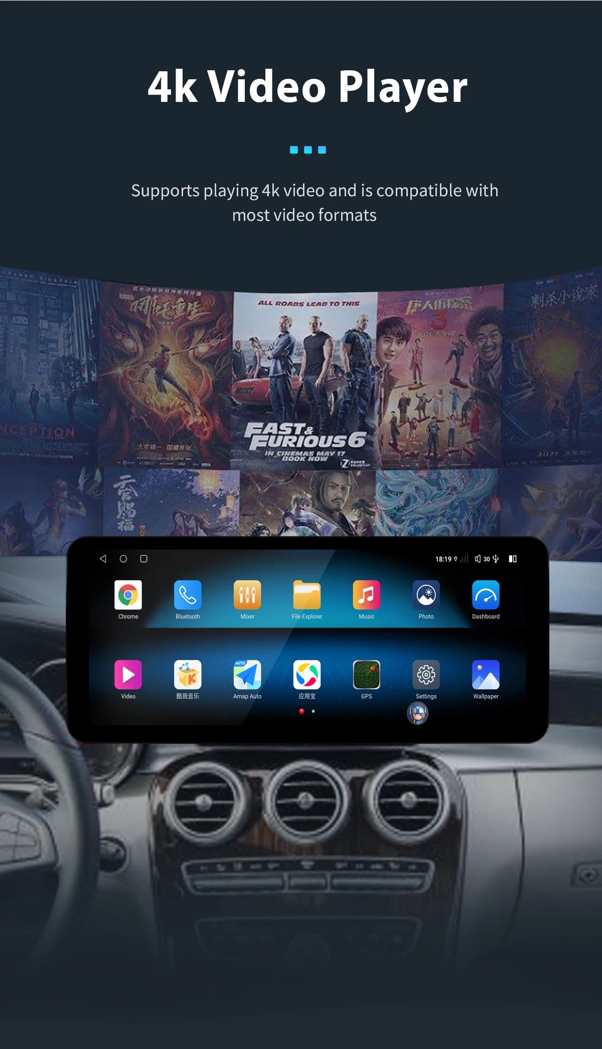 Carplay Android 14 Snapdragon 2015 Autoradio für Mercedes Benz C-Klasse W205 Glc Klasse x253 W446 2013-2017 Multimedia 4g GPS Navi