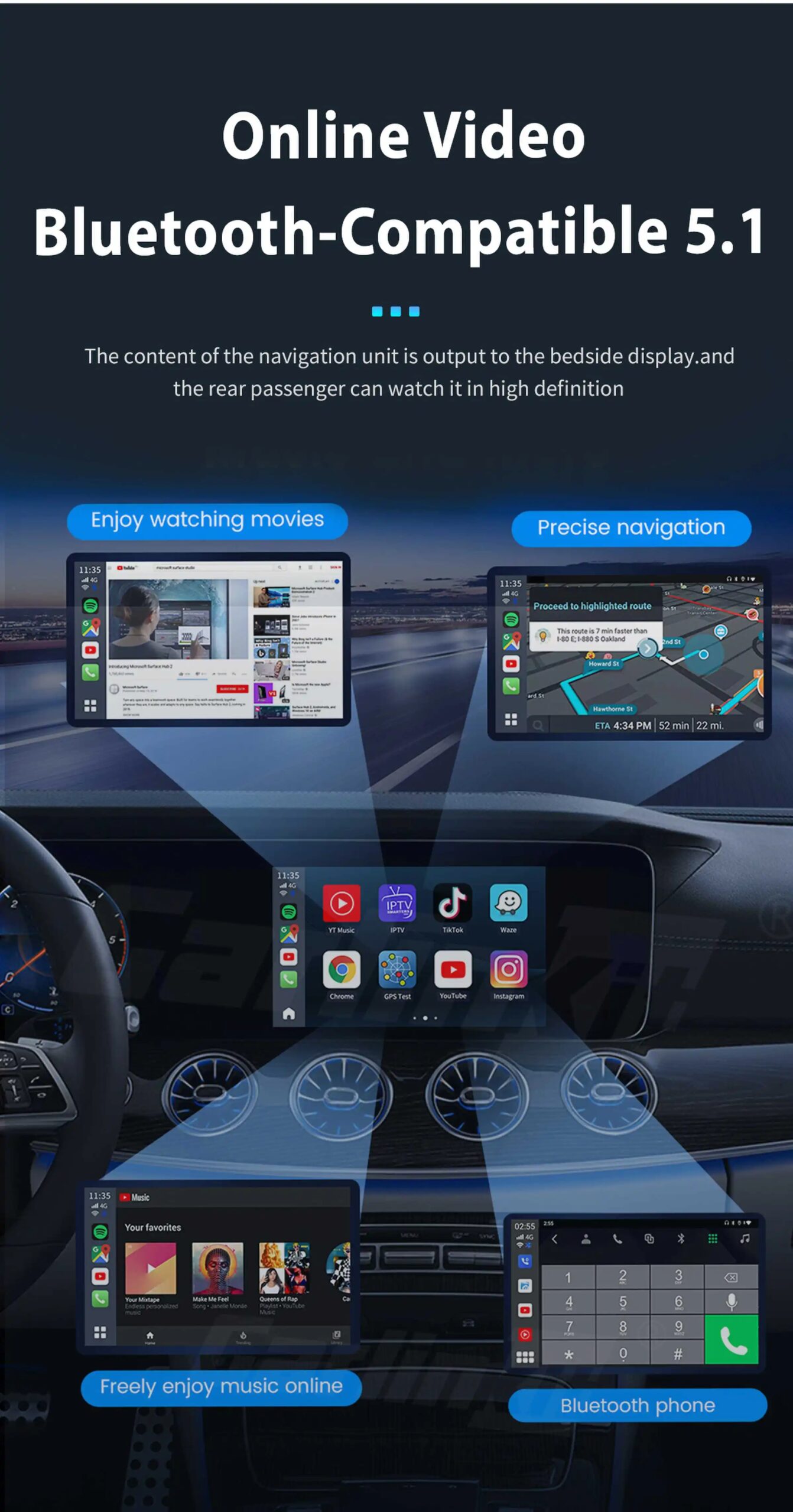 Carplay Android 14 Snapdragon 2015 Autoradio für Mercedes Benz C-Klasse W205 Glc Klasse x253 W446 2013-2017 Multimedia 4g GPS Navi