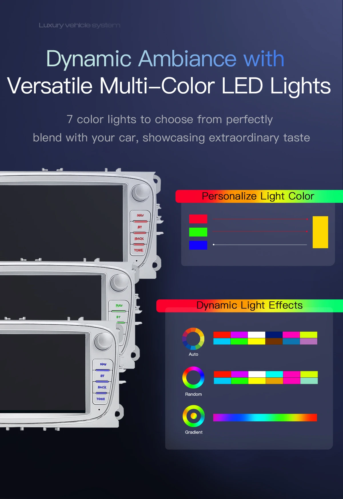 Uckazy 2 din android 14 autoradio für ford focus 2 3 4 mk2 kuga mondeo fiesta transit verbinden S-C max multimedia stereo headunit