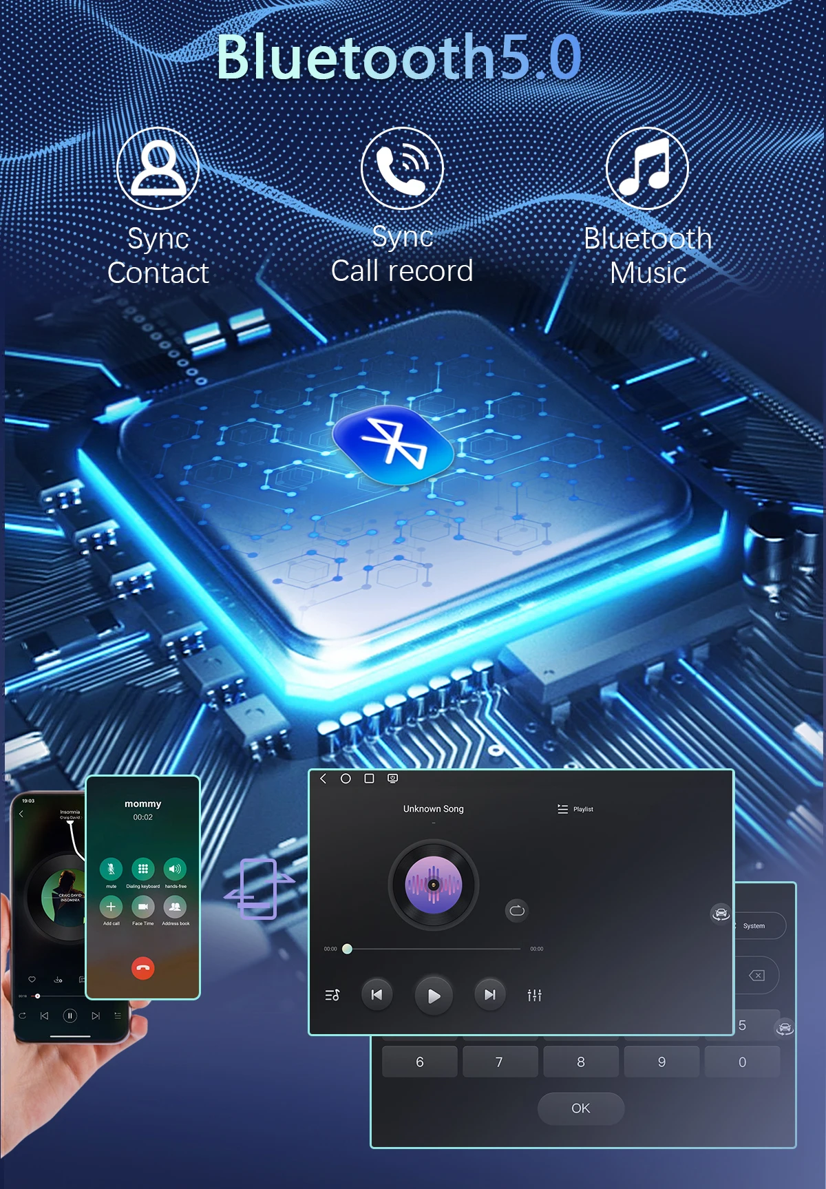 Uckazy 2 din android 14 autoradio für ford focus 2 3 4 mk2 kuga mondeo fiesta transit verbinden S-C max multimedia stereo headunit