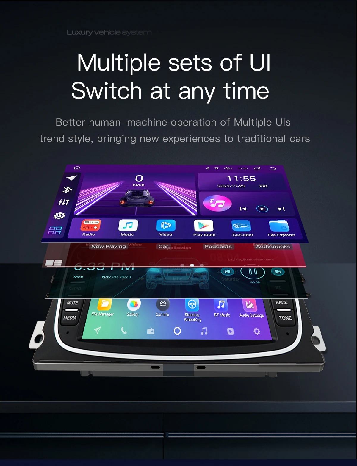 Uckazy Android 14 Autoradio für Ford Focus 2 3 4 MK2 Kuga Mondeo Fiesta Transit Connect S-C MAX Multimedia Stereo HeadUnit