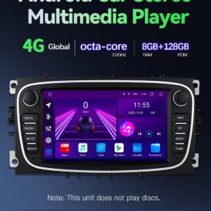 Alternative view of Android 14 Autoradio für Ford Focus 2 3 4 MK2 Kuga Mondeo Fiesta Transit Connect S-C MAX Multimedia Stereo HeadUnit