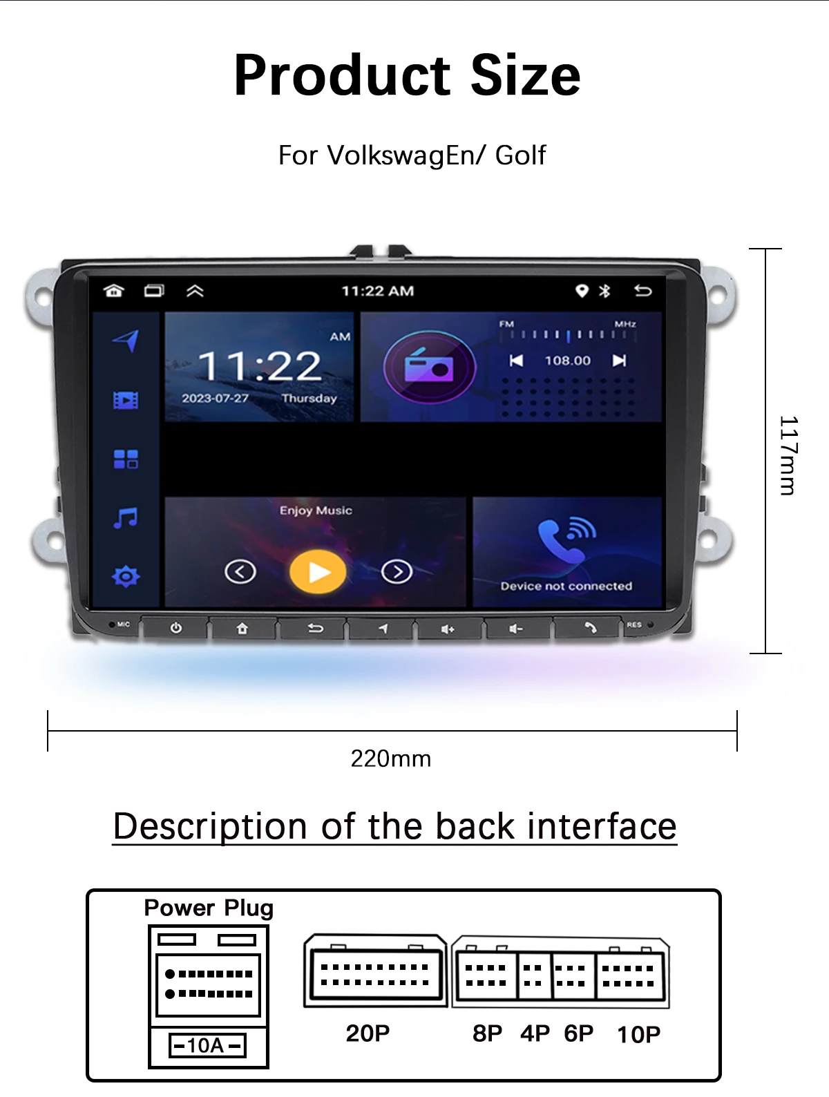 Autoradio 2 din android 14 für vw polo passat b6 b7 cc t5 amarok volk sagen octavia2 superb 2 tiguan sitz leon golf 56 multimedia