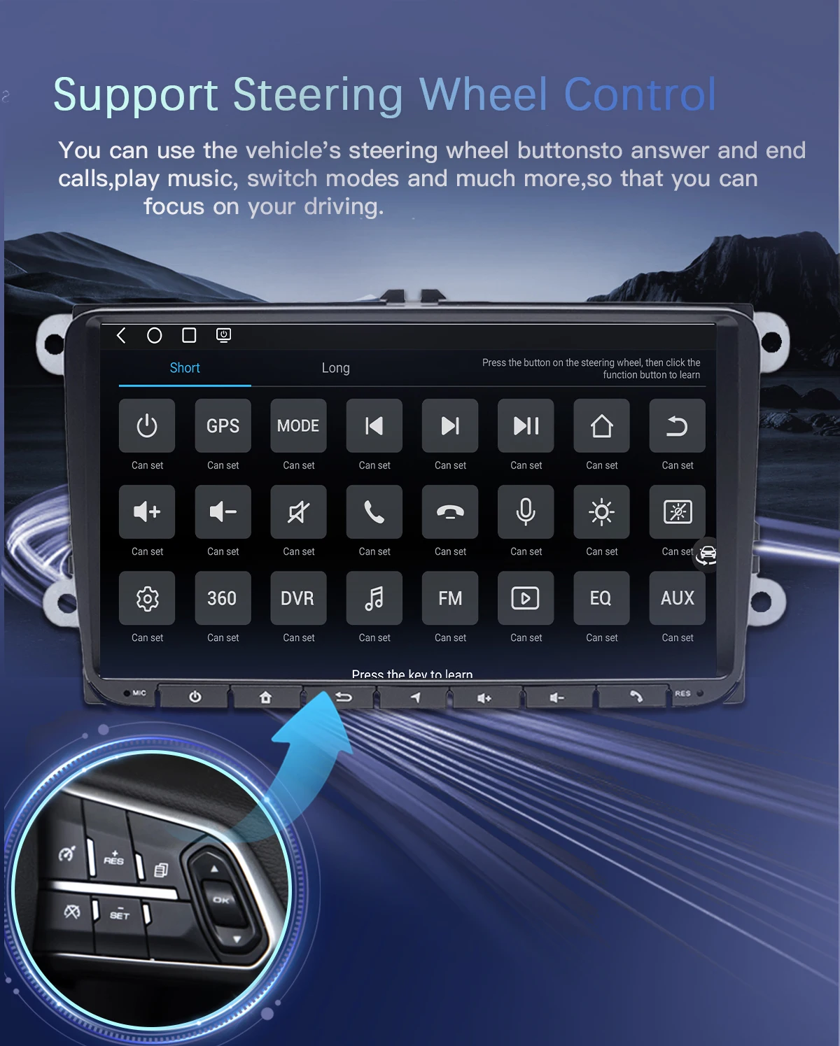 Autoradio 2 din android 14 für vw polo passat b6 b7 cc t5 amarok volk sagen octavia2 superb 2 tiguan sitz leon golf 56 multimedia