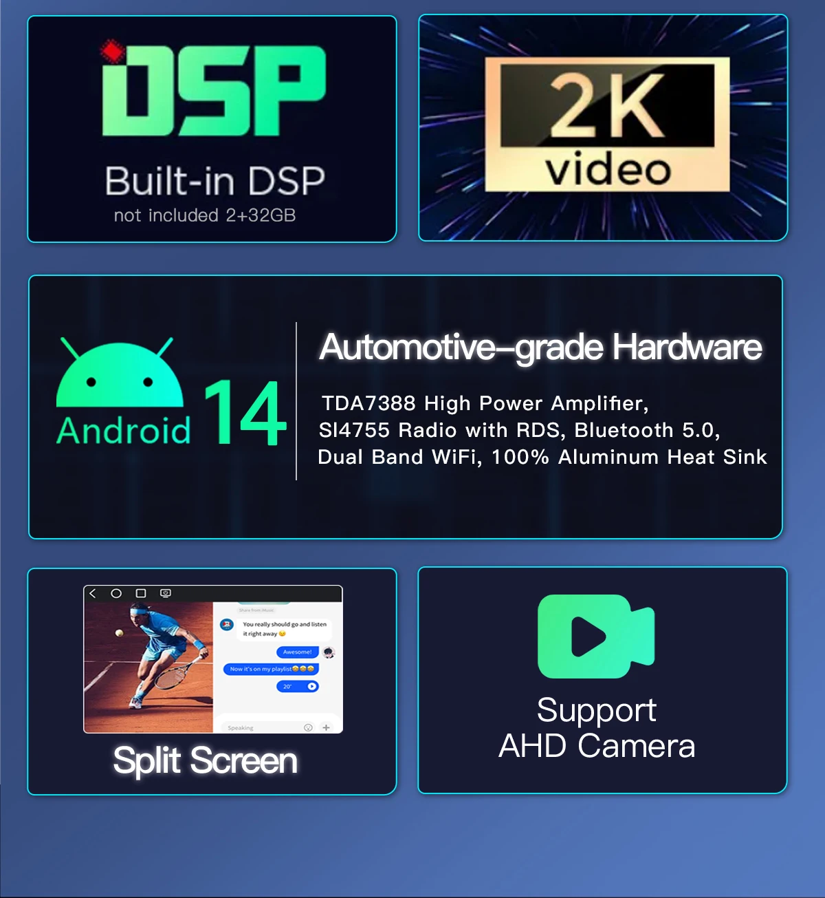 Autoradio 2 din android 14 für vw polo passat b6 b7 cc t5 amarok volk sagen octavia2 superb 2 tiguan sitz leon golf 56 multimedia