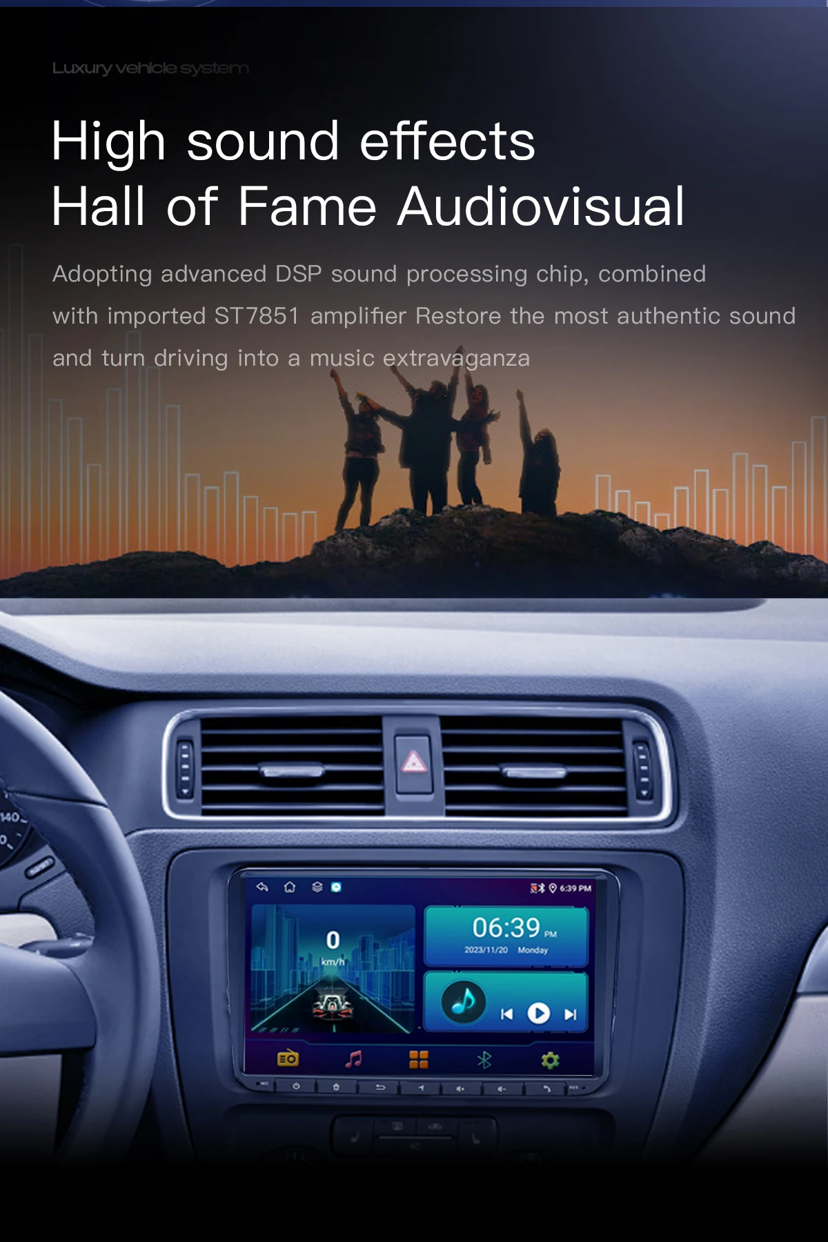 Autoradio 2 din android 14 für vw polo passat b6 b7 cc t5 amarok volk sagen octavia2 superb 2 tiguan sitz leon golf 56 multimedia