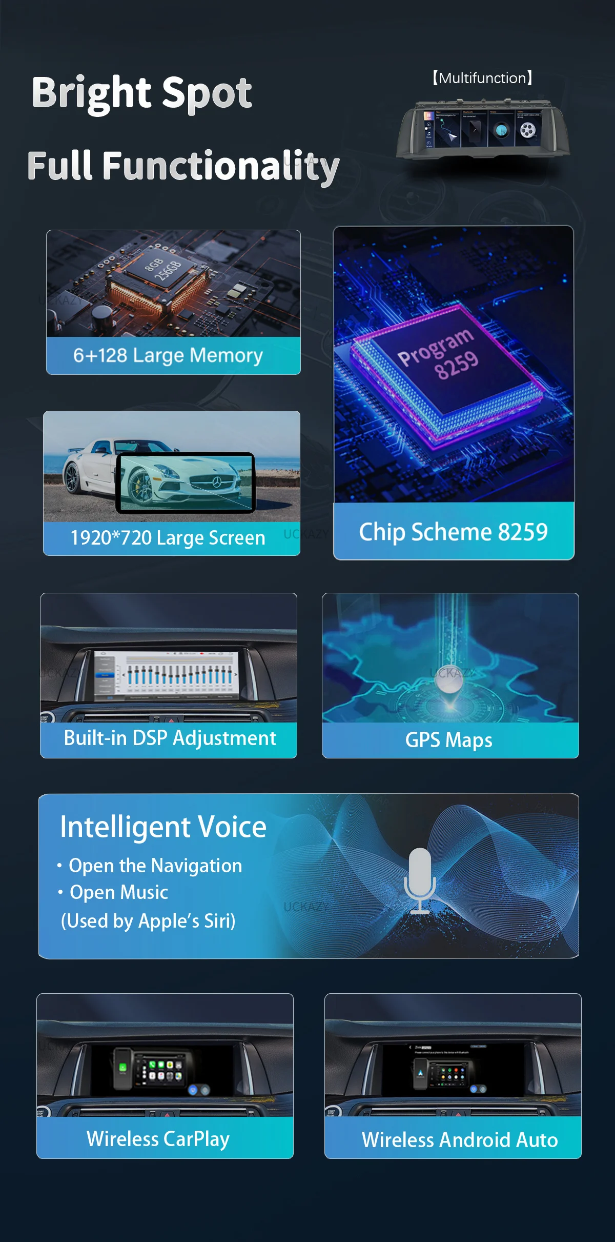 Uckazy 2 din android 14 autoradio für bmw 5 series f10 f11 2013-2016 cic nbt multimedia auto bildschirm gps navigation audio carplay Uckazy 2 din android 14 autoradio für bmw 5 series f10 f11 2013-2016 cic nbt multimedia auto bildschirm gps navigation audio carplay