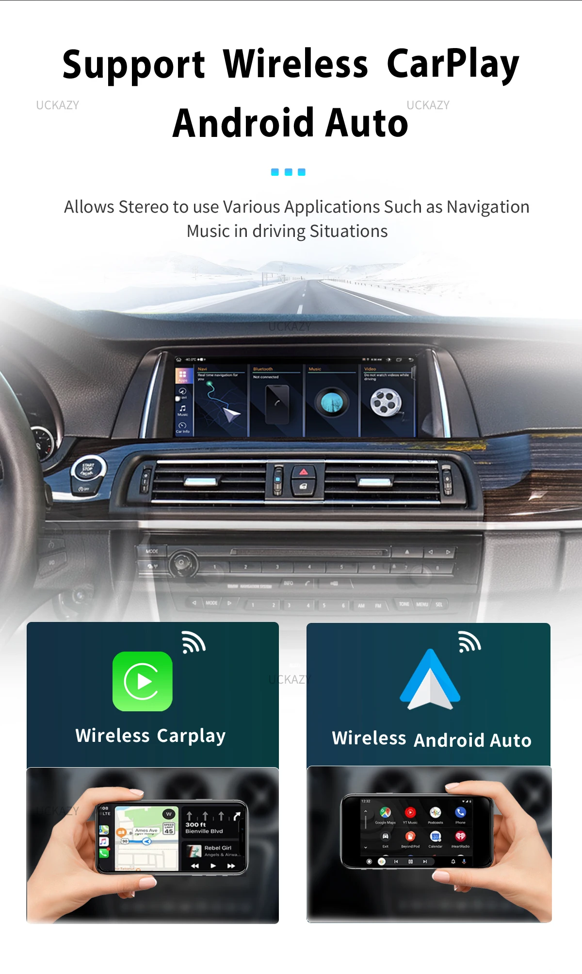 Uckazy 2 din android 14 autoradio für bmw 5 series f10 f11 2013-2016 cic nbt multimedia auto bildschirm gps navigation audio carplay Uckazy 2 din android 14 autoradio für bmw 5 series f10 f11 2013-2016 cic nbt multimedia auto bildschirm gps navigation audio carplay