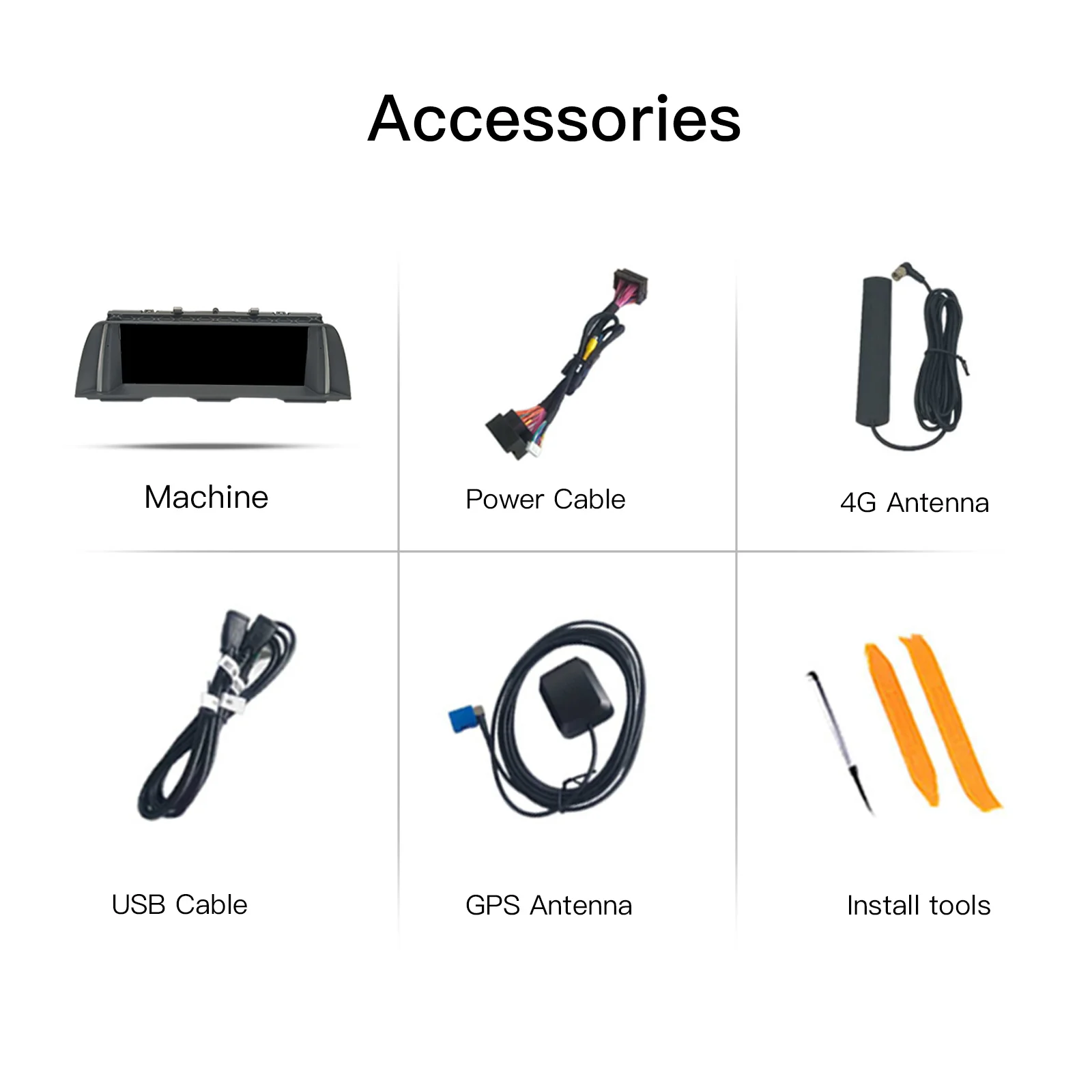 Android 14 Autoradio für bmw 5 series f10 f11 2013-2016 cic nbt multimedia auto bildschirm gps navigation audio carplay – Bild 4