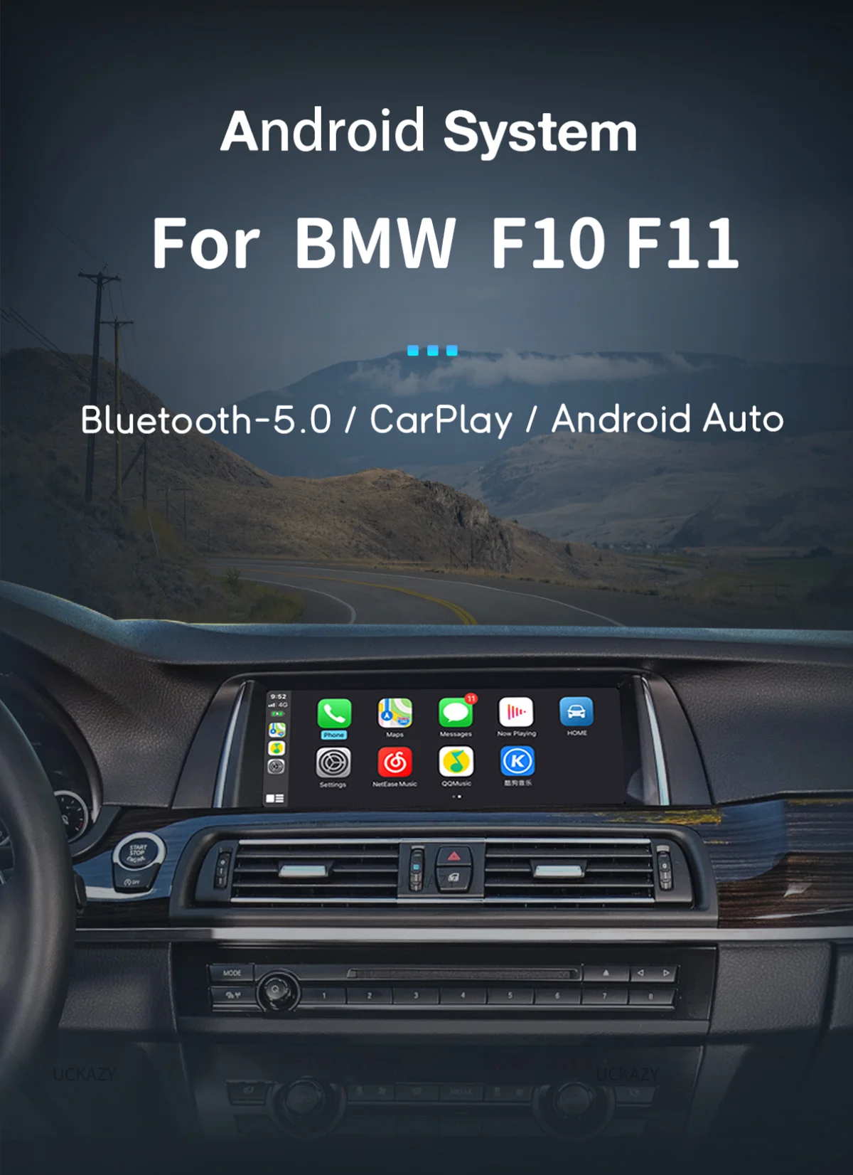 Uckazy 2 din android 14 autoradio für bmw 5 series f10 f11 2013-2016 cic nbt multimedia auto bildschirm gps navigation audio carplay Uckazy 2 din android 14 autoradio für bmw 5 series f10 f11 2013-2016 cic nbt multimedia auto bildschirm gps navigation audio carplay