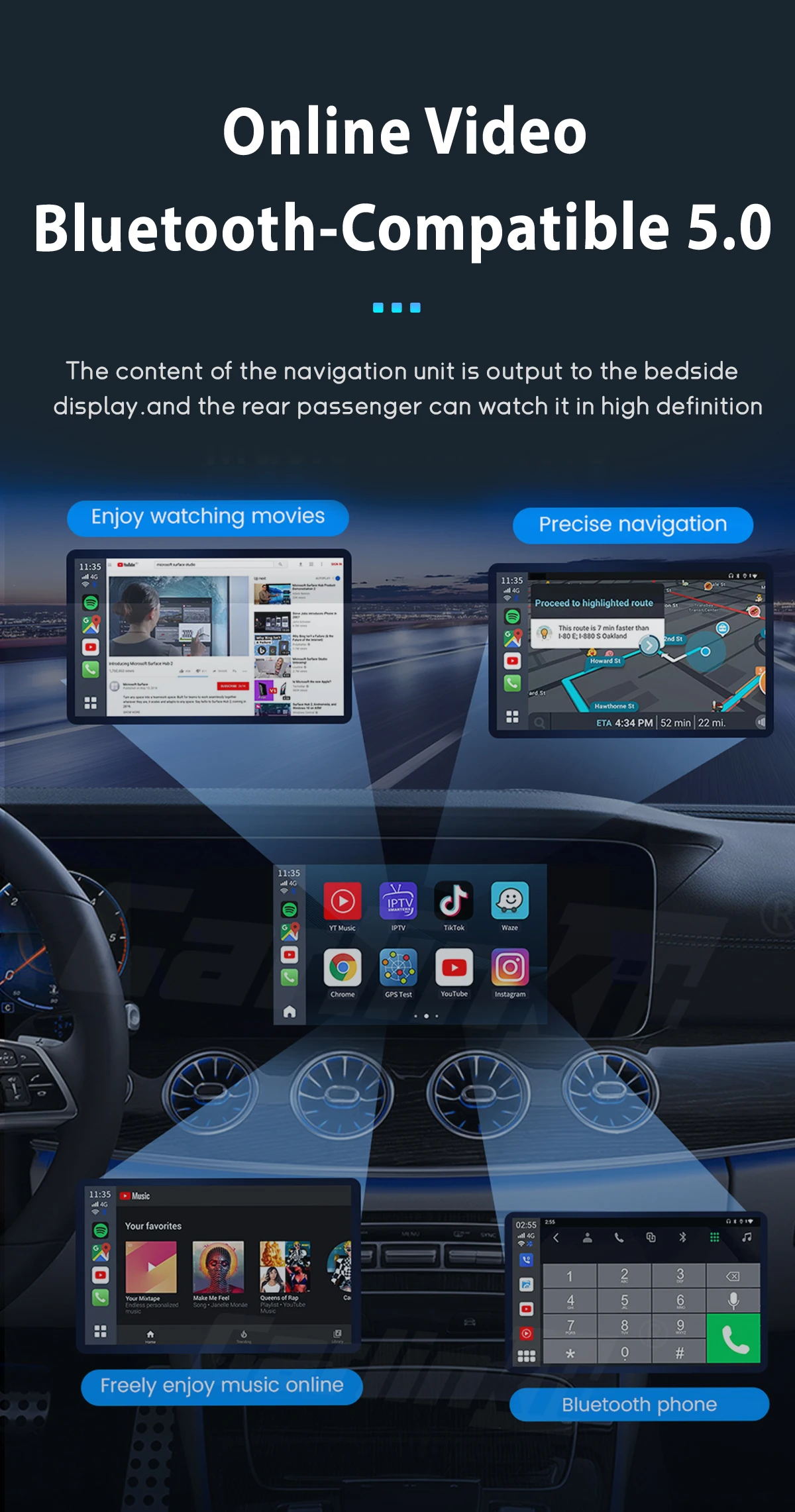 Uckazy Wireless CarPlay für BMW 2er F45 F46 2013-2019 NBT EVO System Autoradio Multimedia Android Auto Navigation GPS