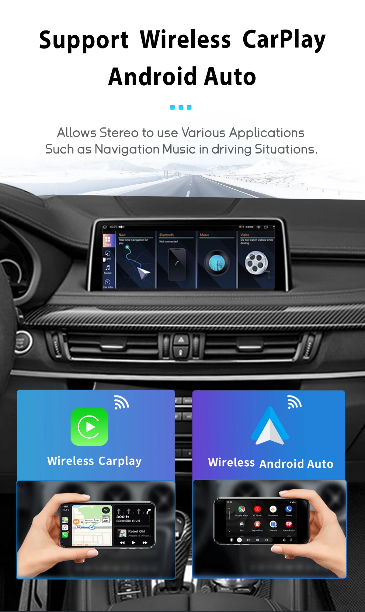 Uckazy Wireless CarPlay für BMW 2er F45 F46 2013-2019 NBT EVO System Autoradio Multimedia Android Auto Navigation GPS