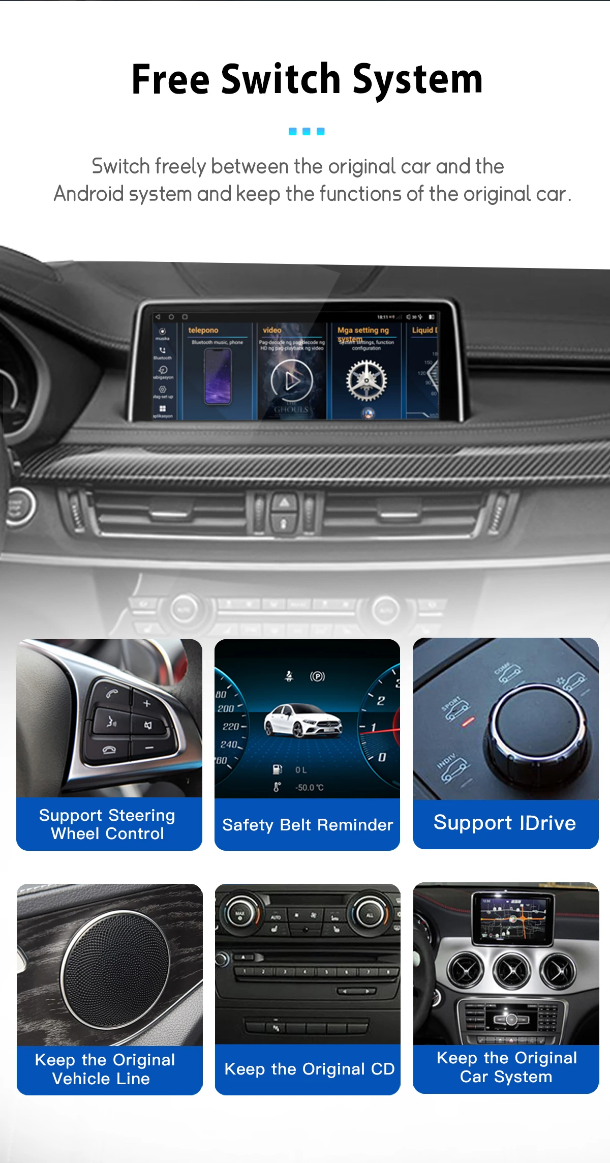 Uckazy Wireless CarPlay für BMW 2er F45 F46 2013-2019 NBT EVO System Autoradio Multimedia Android Auto Navigation GPS