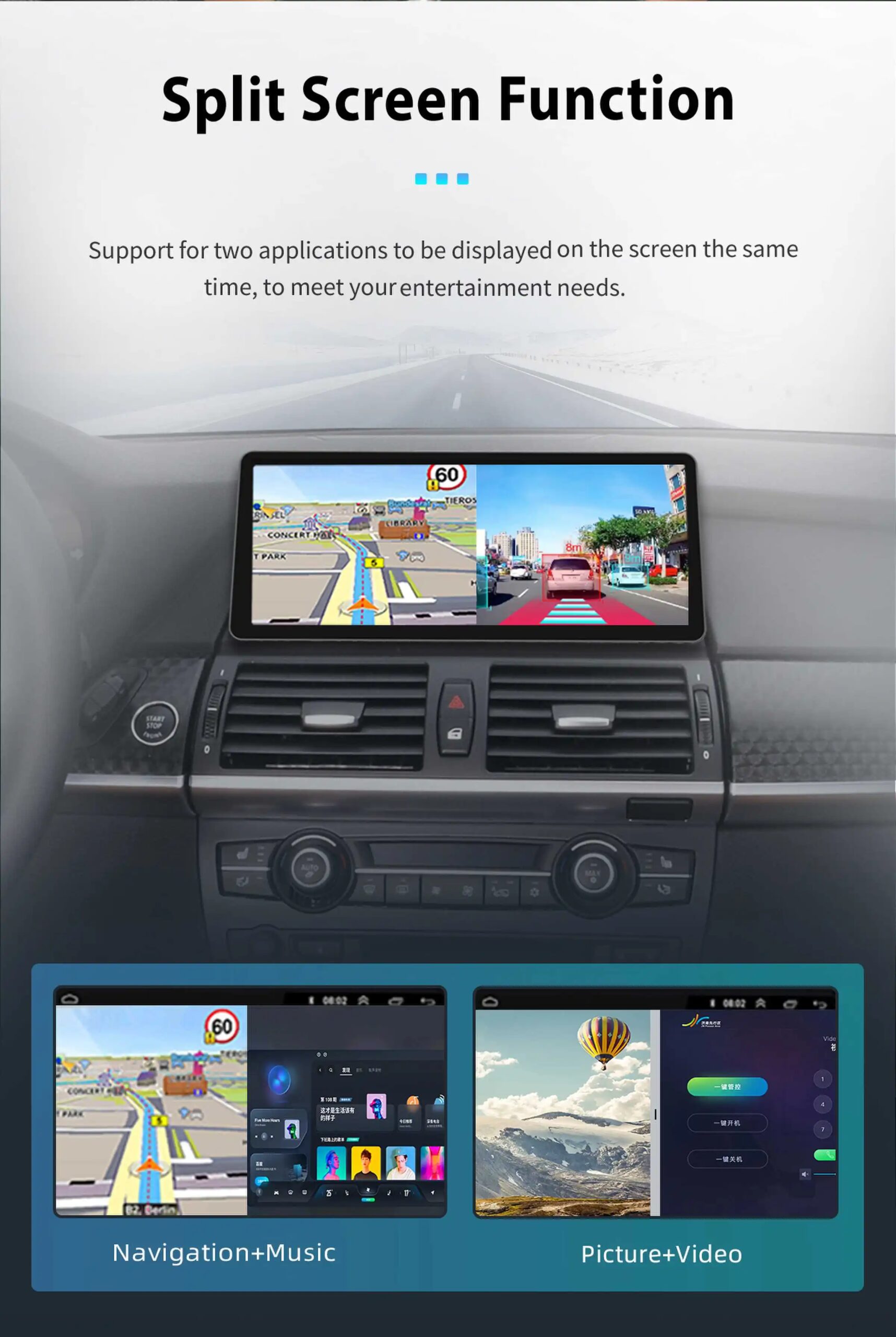 12,3 Zoll Linux/Qualcomm 665 Android 14 Auto Wireless CarPlay Auto Stereo für BMW X5 E70 F15 X6 E71 F16 2007-2013 Radio Bildschirm