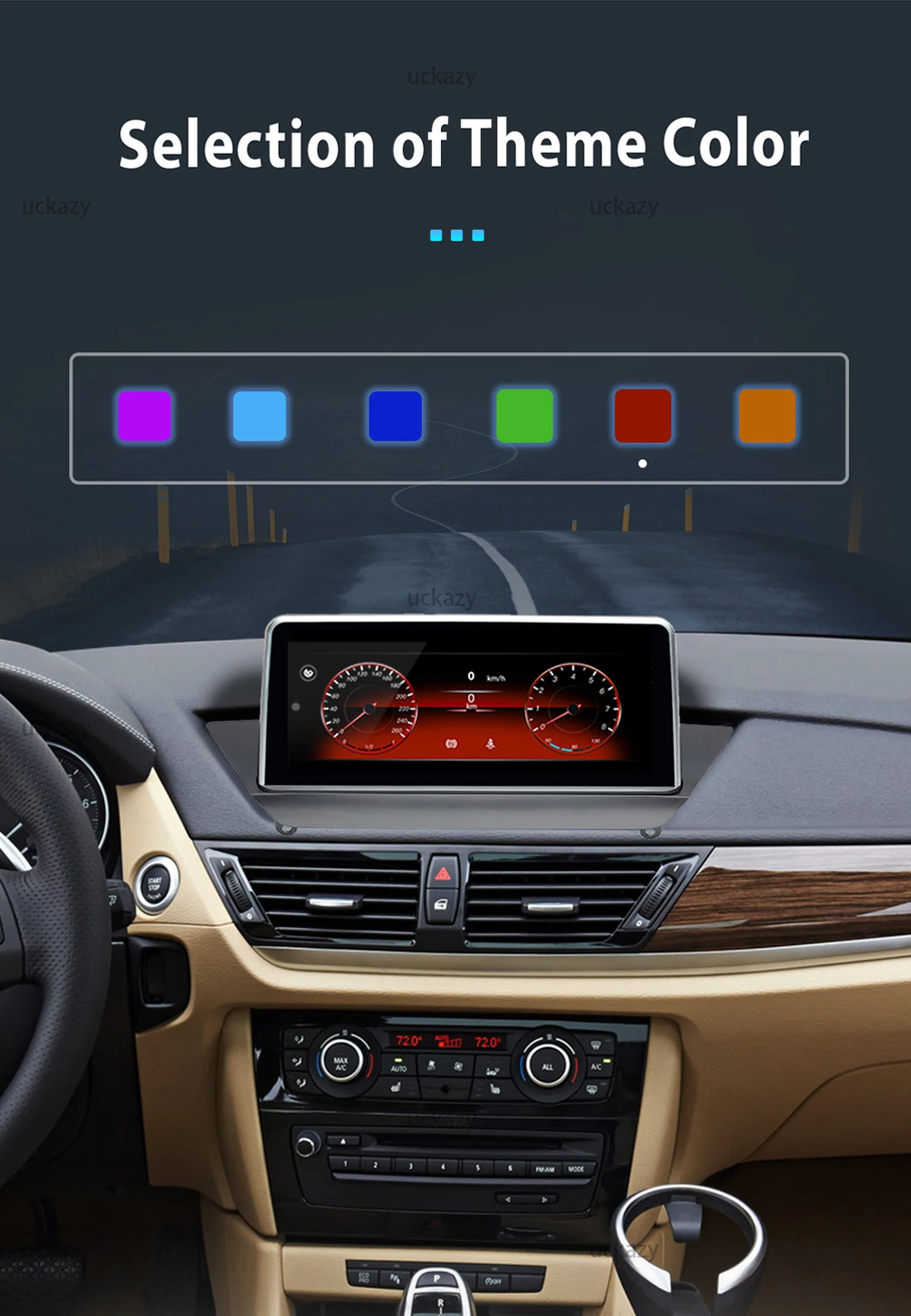 Uckazy CarPlay Autoradio EU Versand für BMW X1 E84 CIC 2009-2015 Wireless Apple CarPlay Android Auto Android 14 DSP