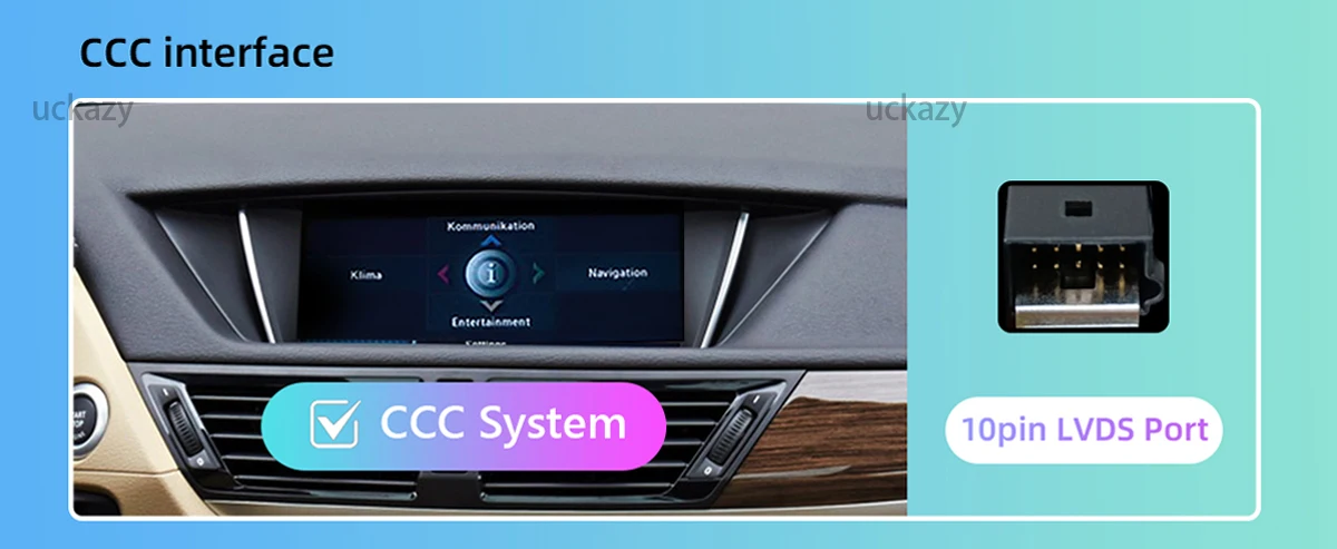 Uckazy CarPlay Autoradio EU Versand für BMW X1 E84 CIC 2009-2015 Wireless Apple CarPlay Android Auto Android 14 DSP