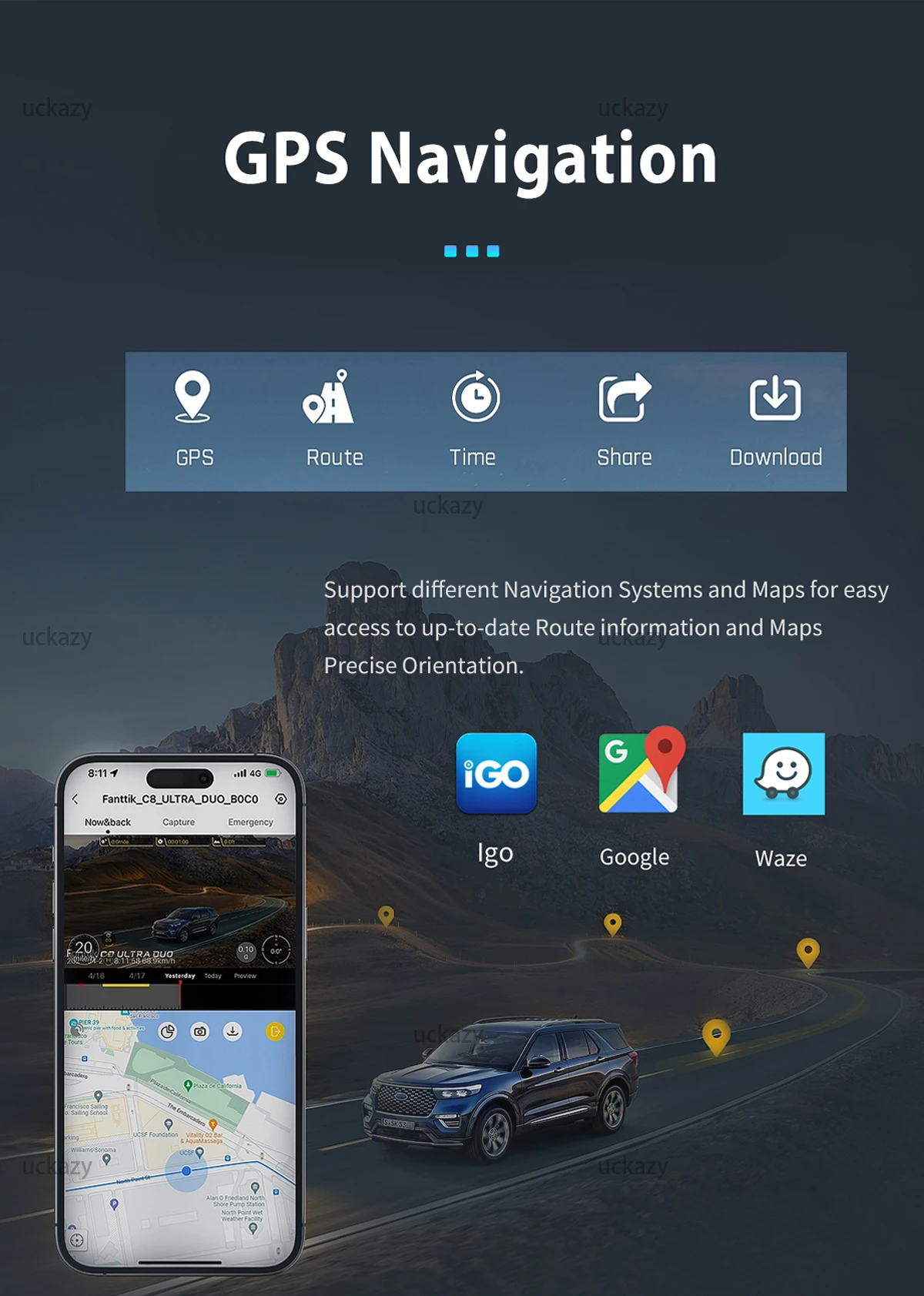 Uckazy CarPlay Autoradio EU Versand für BMW X1 E84 CIC 2009-2015 Wireless Apple CarPlay Android Auto Android 14 DSP