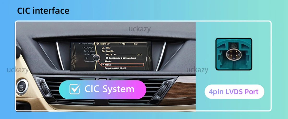 Uckazy CarPlay Autoradio EU Versand für BMW X1 E84 CIC 2009-2015 Wireless Apple CarPlay Android Auto Android 14 DSP
