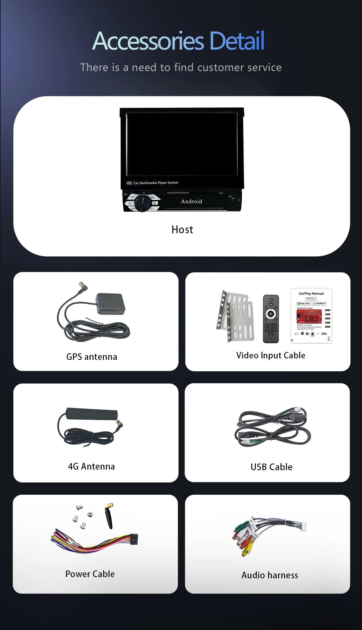 Uckazy 7-Zoll-Carplay Android Auto Universal 1 Din einziehbarer Touchscreen-Auto-Player HD FM AUX-Eingang BT Radio Mirror Link Uckazy 7-Zoll-Carplay Android Auto Universal 1 Din einziehbarer Touchscreen-Auto-Player HD FM AUX-Eingang BT Radio Mirror Link