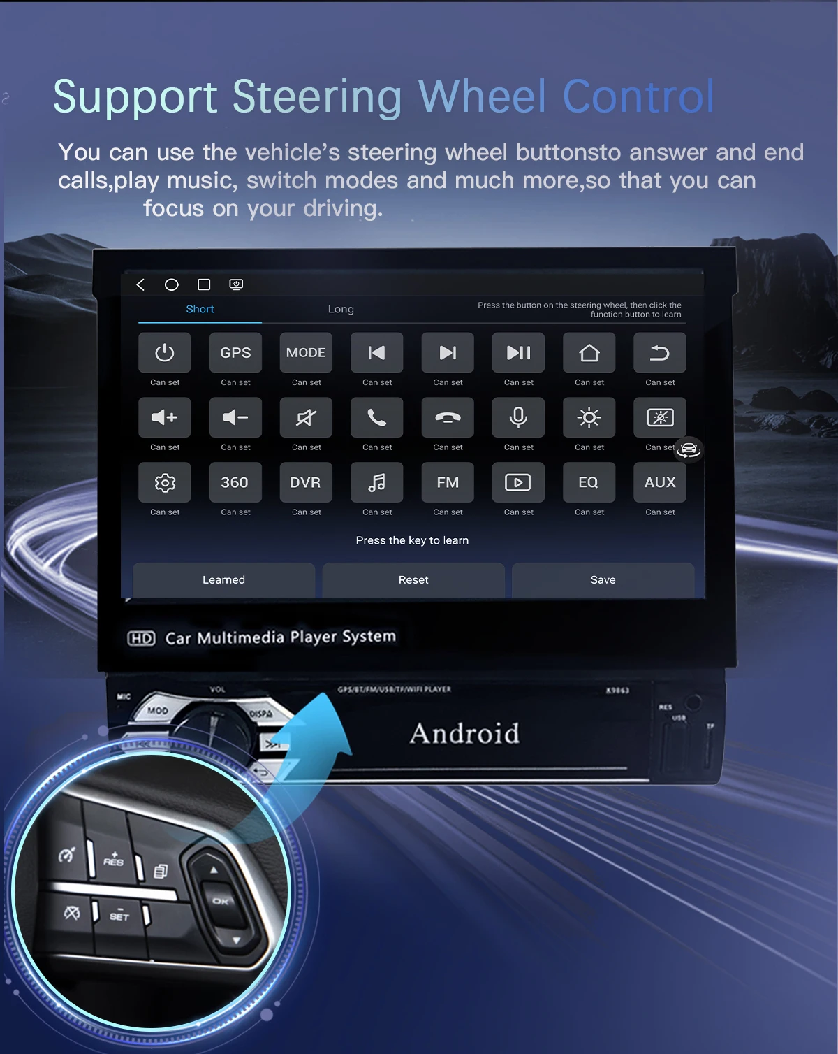 Uckazy 7-Zoll-Carplay Android Auto Universal 1 Din einziehbarer Touchscreen-Auto-Player HD FM AUX-Eingang BT Radio Mirror Link Uckazy 7-Zoll-Carplay Android Auto Universal 1 Din einziehbarer Touchscreen-Auto-Player HD FM AUX-Eingang BT Radio Mirror Link