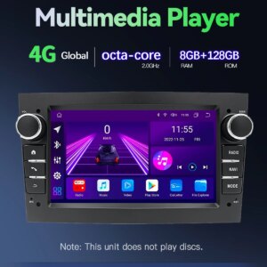 Alternative view of Android Autoradio für Opel Astra H G J Zafira B Corsa C D Antara Vectra Vivaro GPS RDS DSP 4G CarPlay Autoradio