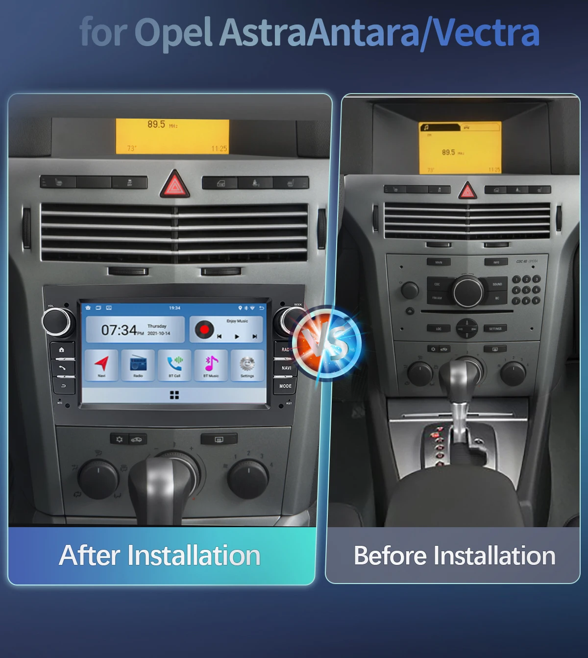 Android Autoradio für Opel Astra H G J Zafira B Corsa C D Antara Vectra Vivaro GPS RDS DSP 4G CarPlay Autoradio – Bild 3