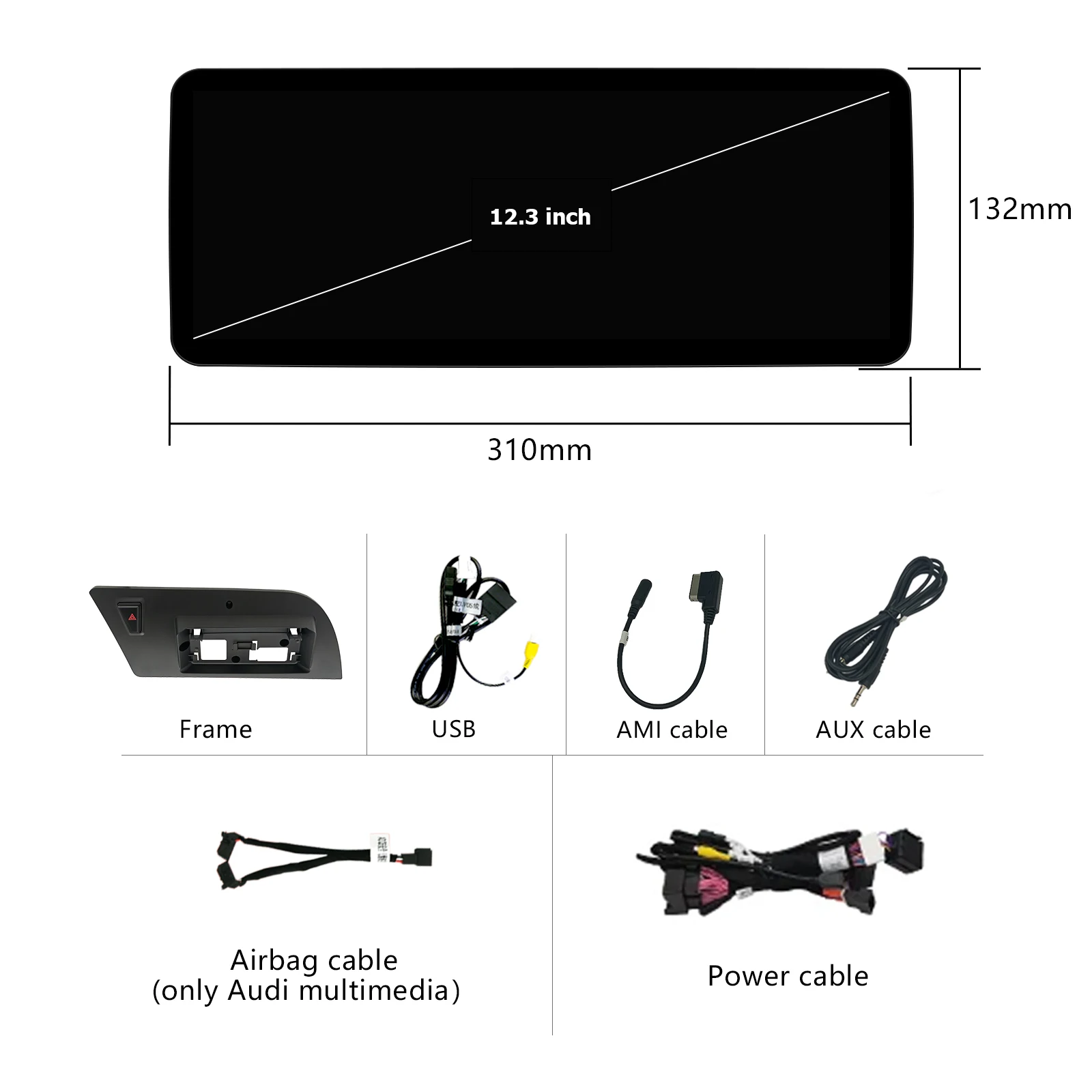 Uckazy 12,3 Zoll Wireless CarPlay Multimedia Ultradünner Bildschirm Android Auto Für Audi A4 A4L B8 A5 2009-2016 Airplay Autolink Funktion