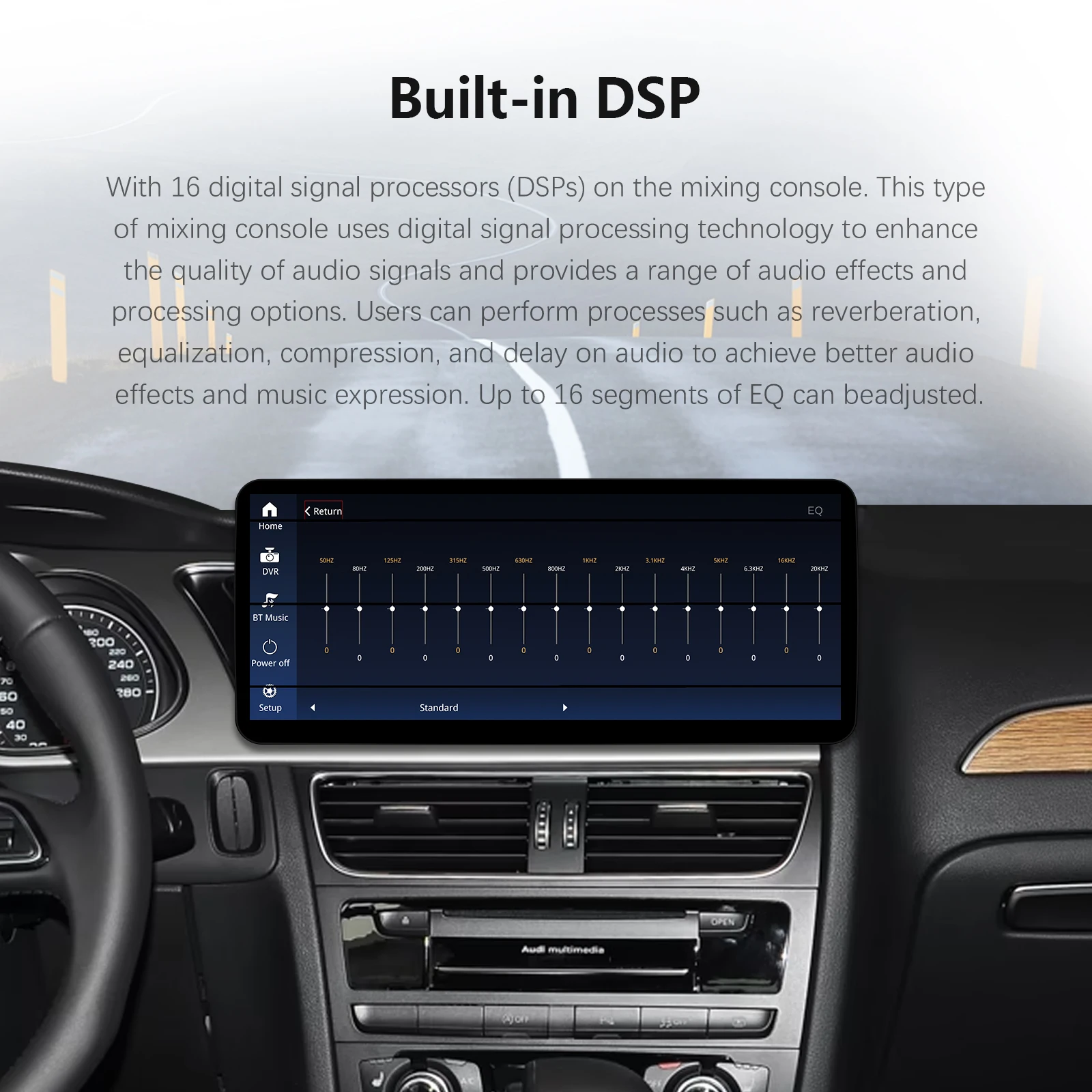 Uckazy 12,3 Zoll Wireless CarPlay Multimedia Ultradünner Bildschirm Android Auto Für Audi A4 A4L B8 A5 2009-2016 Airplay Autolink Funktion
