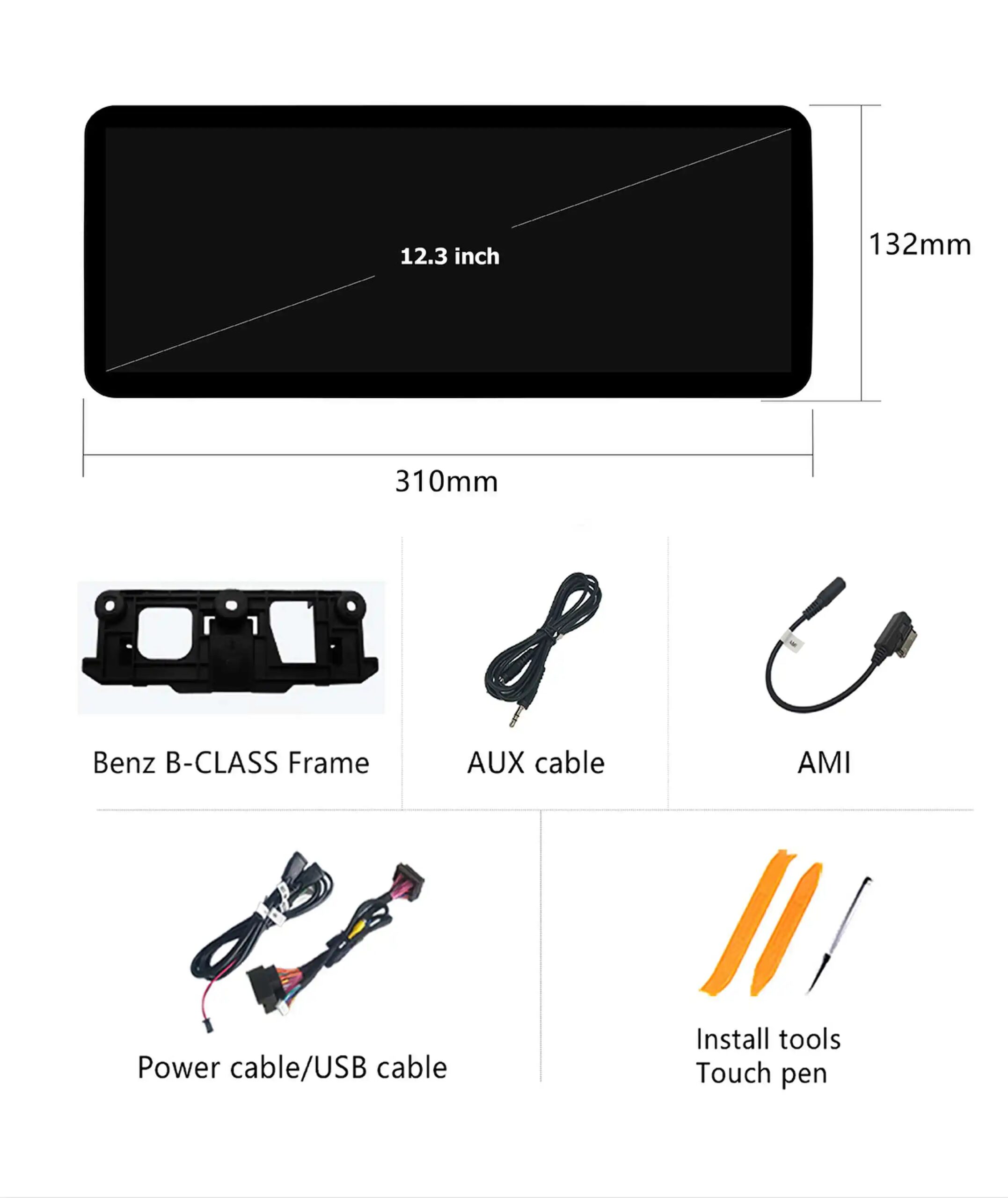 8 Core Android 14 Snapdragon 2011 Autoradio für Mercedes-Benz W246 2013-2017 Wireless Carplay Multimedia Stereo GPS Navigation