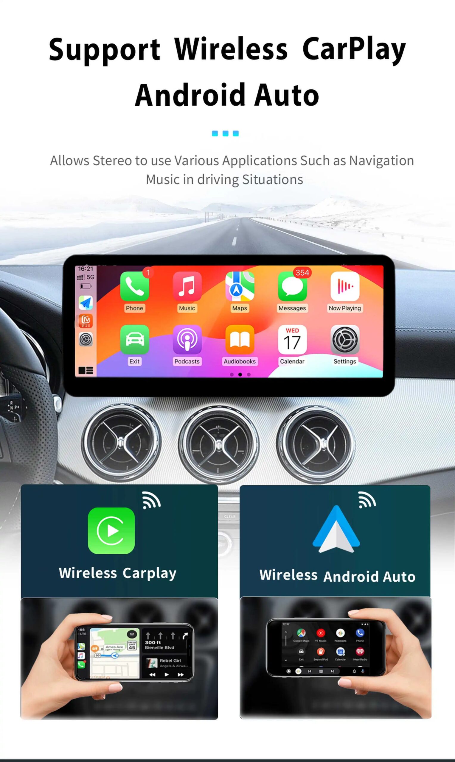 8 Core Android 14 Snapdragon 2011 Autoradio für Mercedes-Benz W246 2013-2017 Wireless Carplay Multimedia Stereo GPS Navigation
