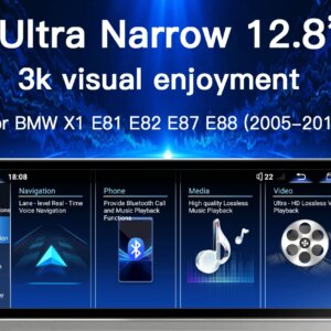 Alternative view of Android Autoradio 12,8" Zoll 2 für BMW 1 Serie E81 E82 E87 E88 Steuergerät Touchscreen GPS Auto Radio Multimedia