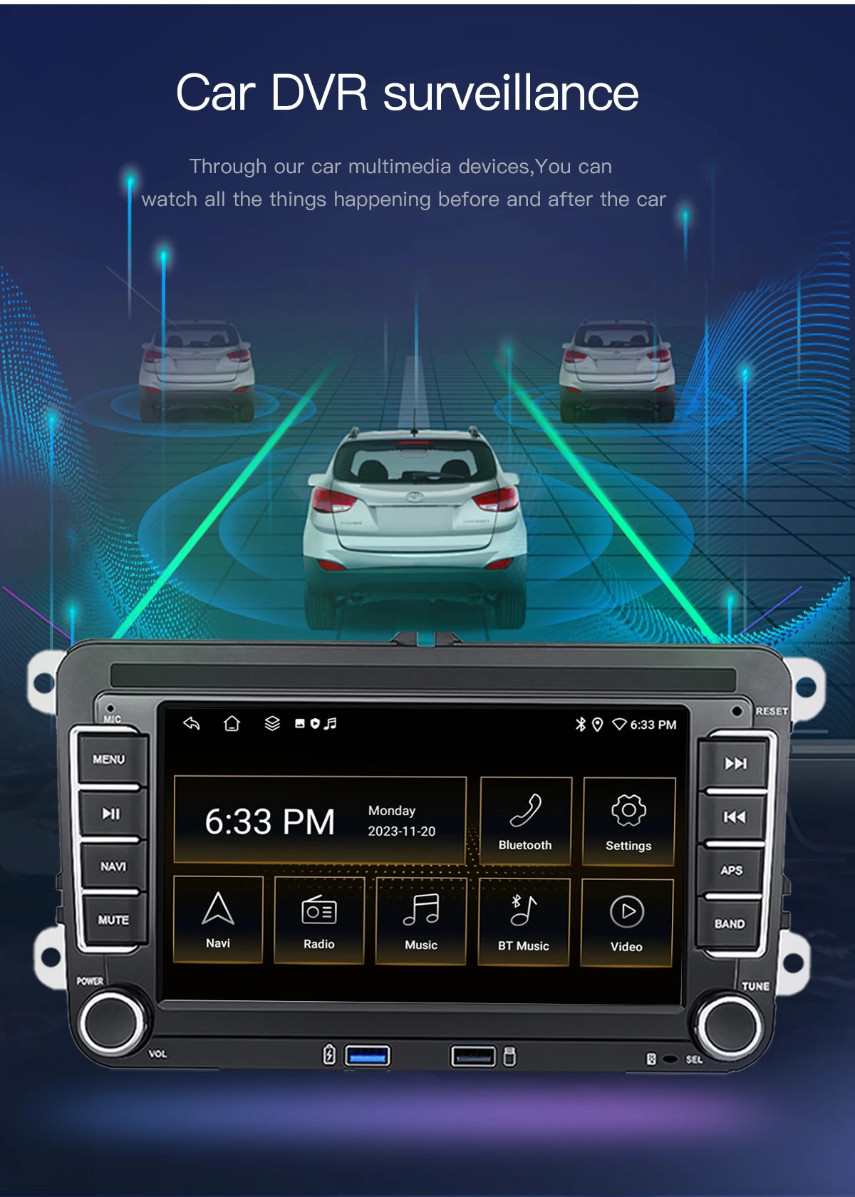 7'usb 2 din android Autoradio GPS für VW Volkswagen Skoda Octavia Golf 5 6 Touran Passat B6 Polo Jetta Sharan Caddy Sitz Carplay