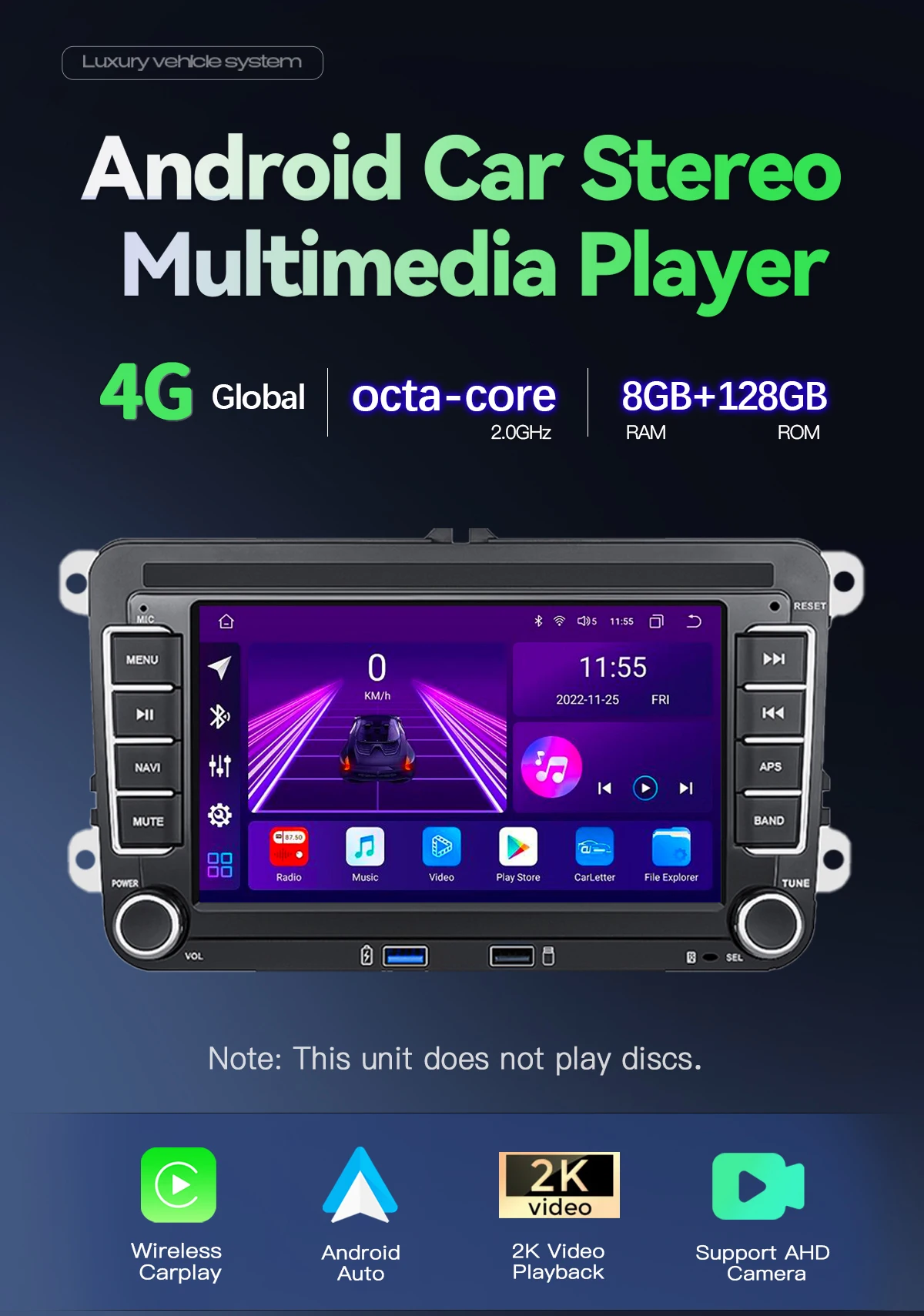 7'usb 2 din android Autoradio GPS für VW Volkswagen Skoda Octavia Golf 5 6 Touran Passat B6 Polo Jetta Sharan Caddy Sitz Carplay