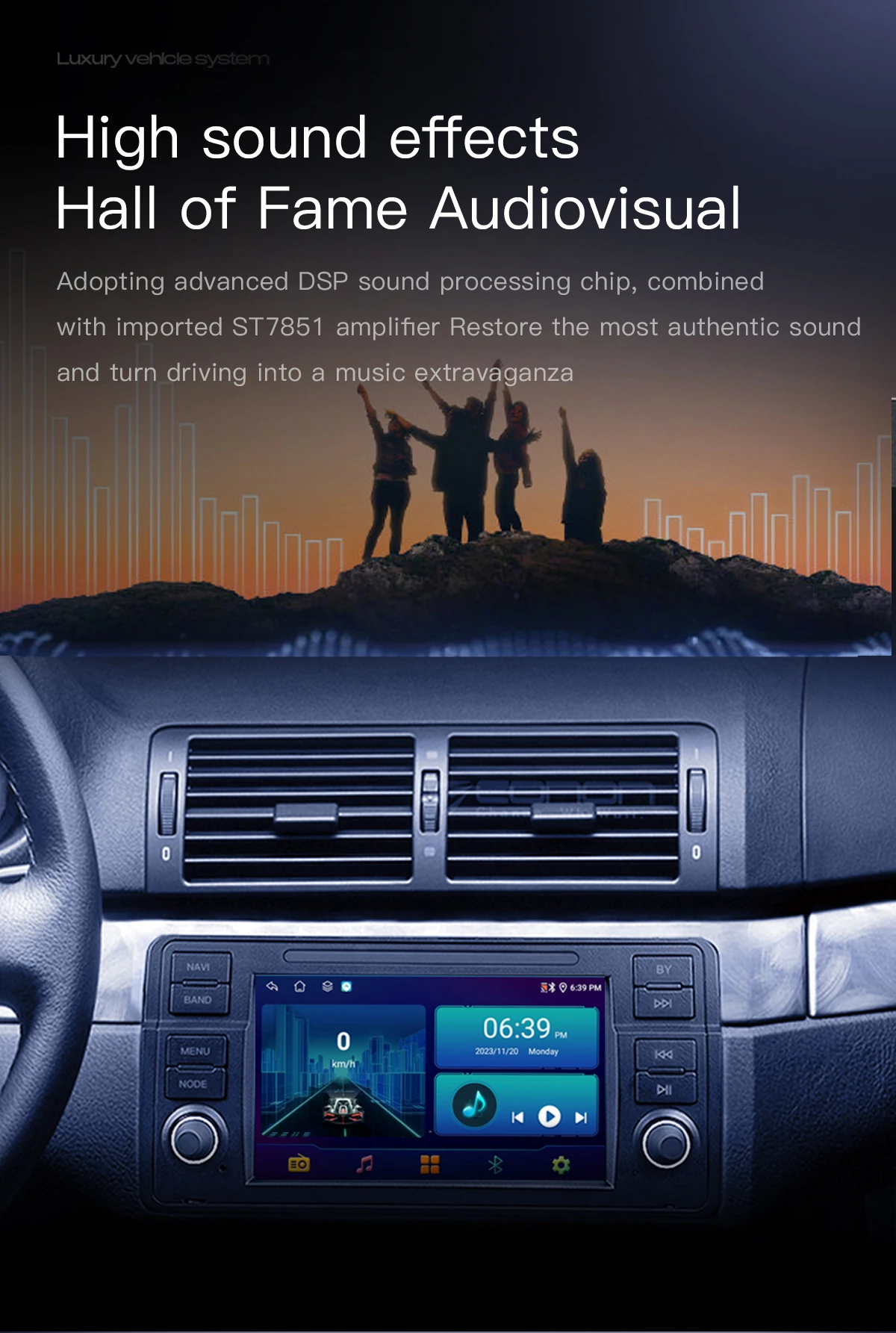 8GB 1 Din Android 14 Autoradio für BMW E46 M3 Rover 75 Coupe318/320/325/330/335 Multimedia Stereo Audio Head Unit GPS Navigation