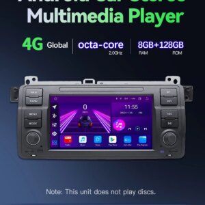 Alternative view of Android 14 Autoradio für BMW E46 M3 Rover 75 Coupe318/320/325/330/335 Multimedia Stereo Audio Head Unit GPS Navigation