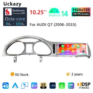 Android Autoradio 10.25  für Audi q7 4l 2015-mmi 2g 3g Multimedia Carplay Navigation GPS-Bildschirm