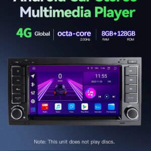 Alternative view of 7 "2 DIN Android 14 Autoradio  Für Volkswagen Touareg Transporter T5 Multivan 2004-2011 multimedia-player GPS