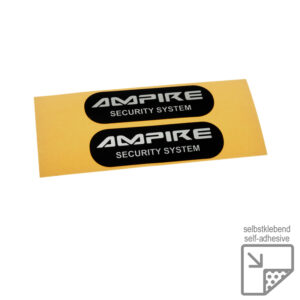 Alternative view of AMPIRE Alarmanlagen Fensteraufkleber "Security System", klein