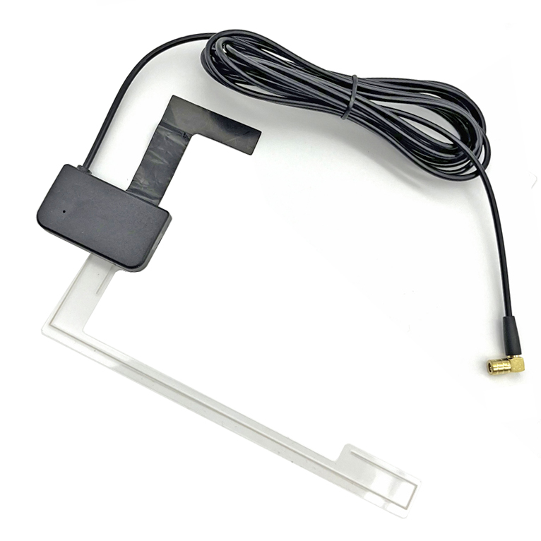 AMPIRE DAB+ Glasklebeantenne (Innenmontage) mit SMB-Stecker