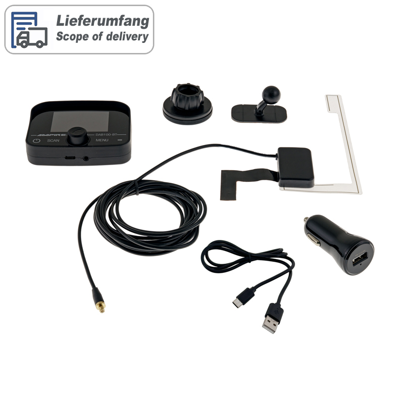 AMPIRE DAB+ Receiver mit BT-Freisprecheinrichtung inklusive DAB+ Antenne – Bild 2