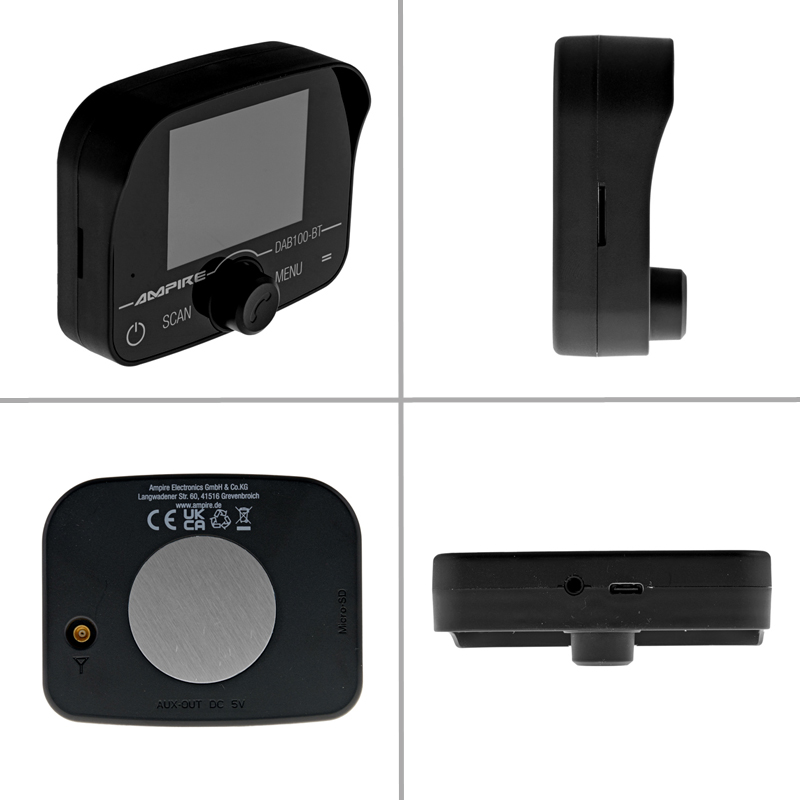 AMPIRE DAB+ Receiver mit BT-Freisprecheinrichtung inklusive DAB+ Antenne – Bild 4